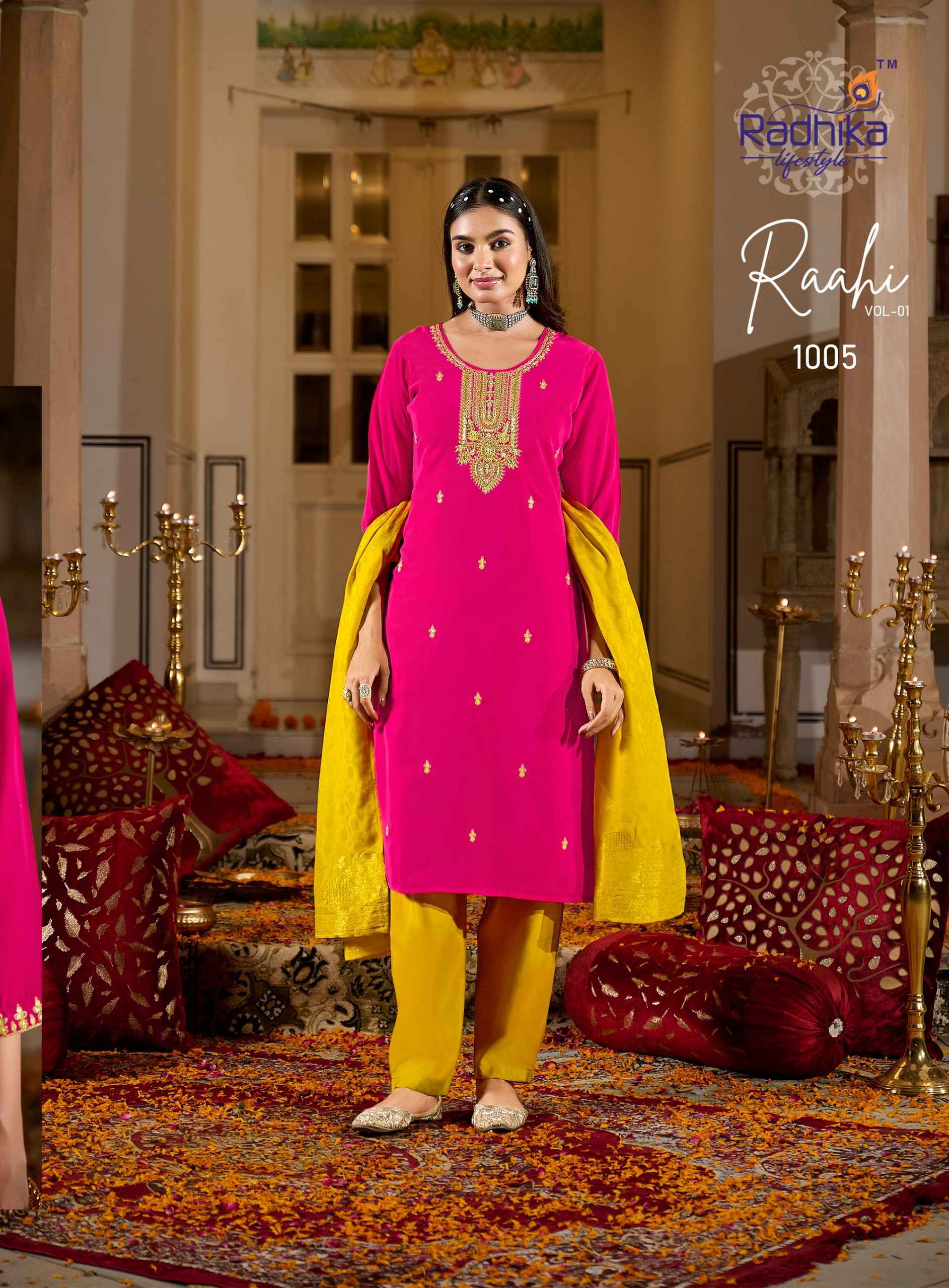 Radhika Lifestyle Rahi Vol 1 Rangeela Silk Readymade Suits - Wholesale Supplier ( 6 pcs Catalogue )