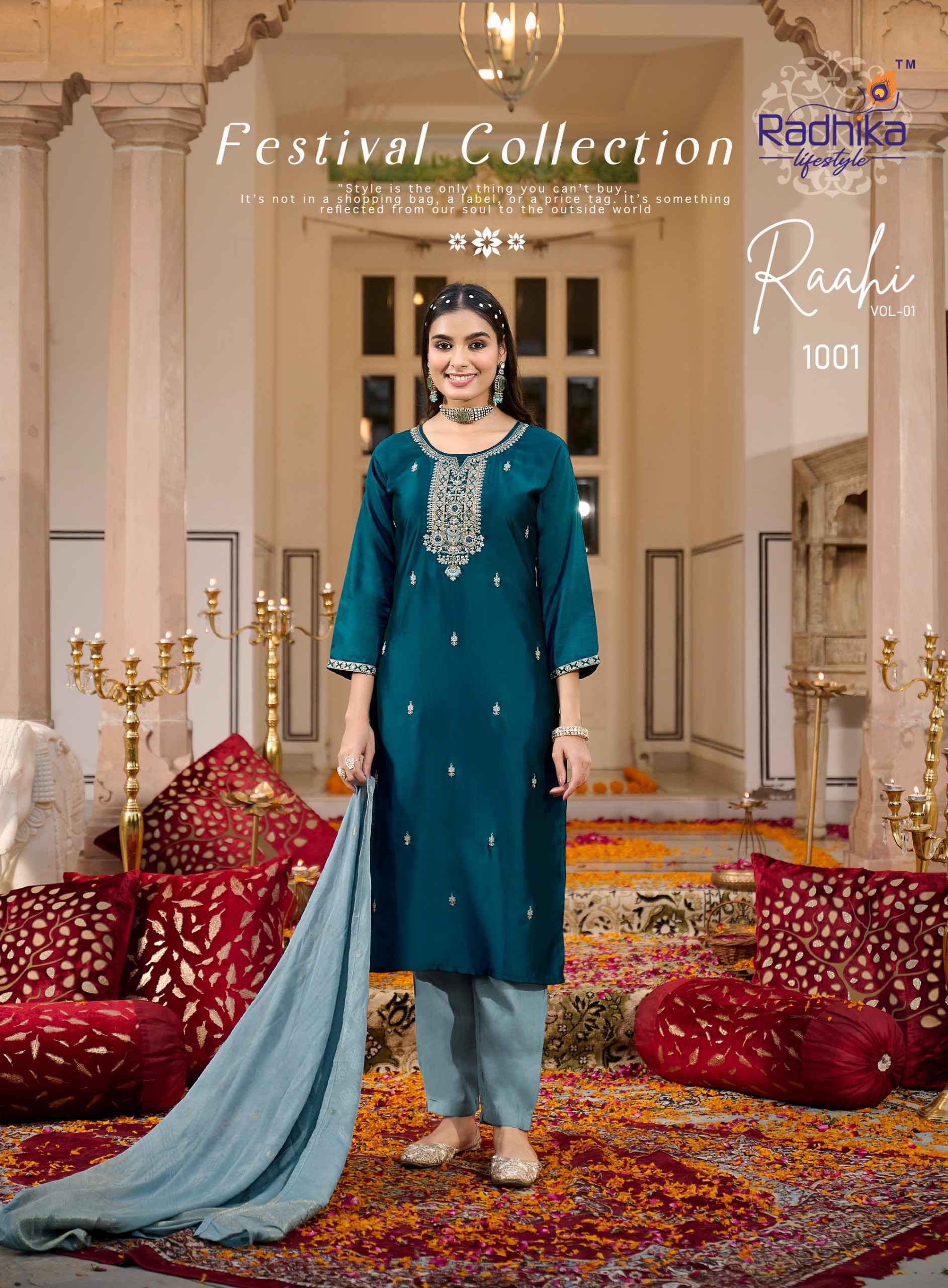Radhika Lifestyle Rahi Vol 1 Rangeela Silk Readymade Suits - Wholesale Supplier ( 6 pcs Catalogue )