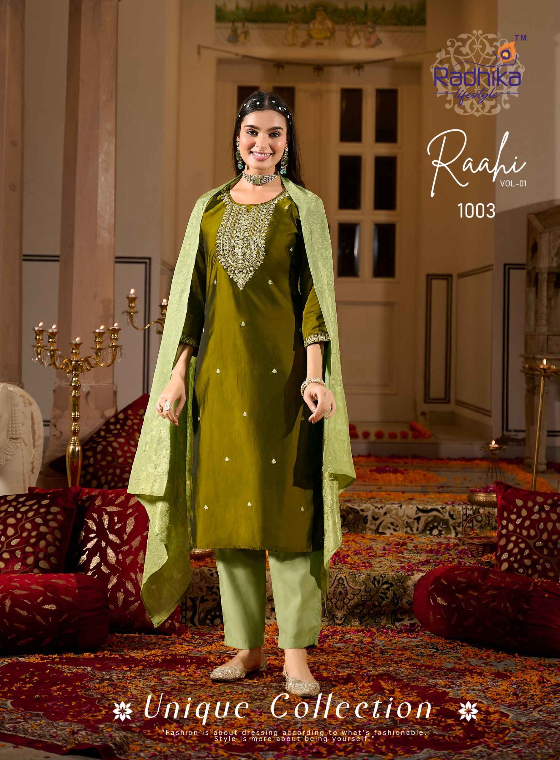 Radhika Lifestyle Rahi Vol 1 Rangeela Silk Readymade Suits - Wholesale Supplier ( 6 pcs Catalogue )