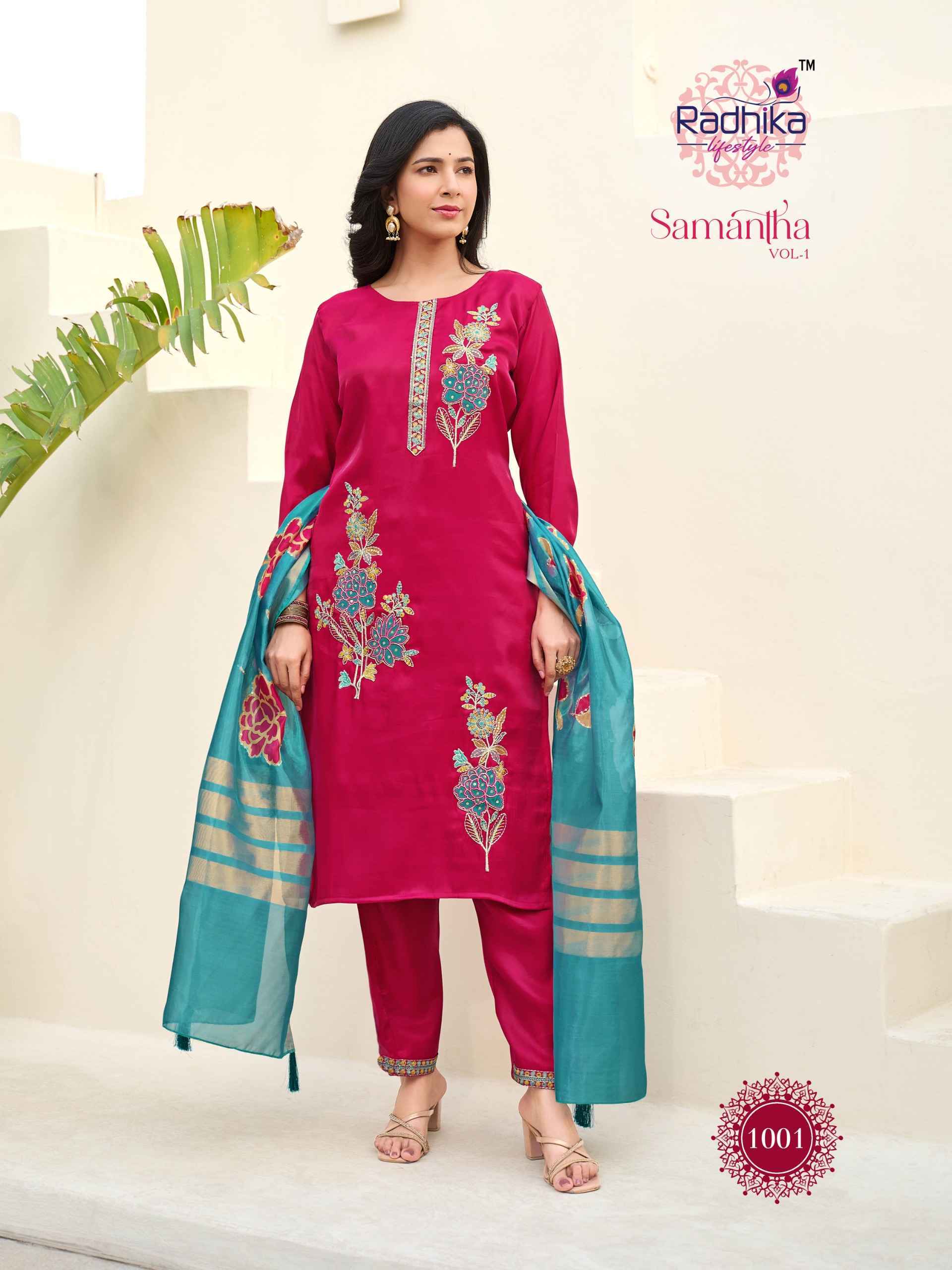 Radhika Lifestyle Samantha Vol 1 Roman Glass Kurti Combo Collection ( 6 Pcs Catalog )