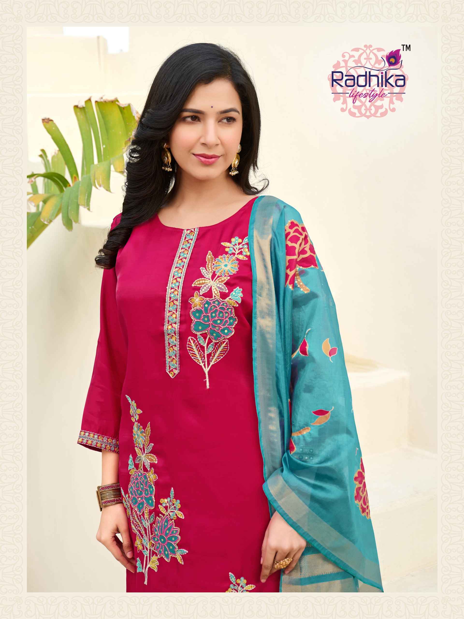 Radhika Lifestyle Samantha Vol 1 Roman Glass Kurti Combo Collection ( 6 Pcs Catalog )