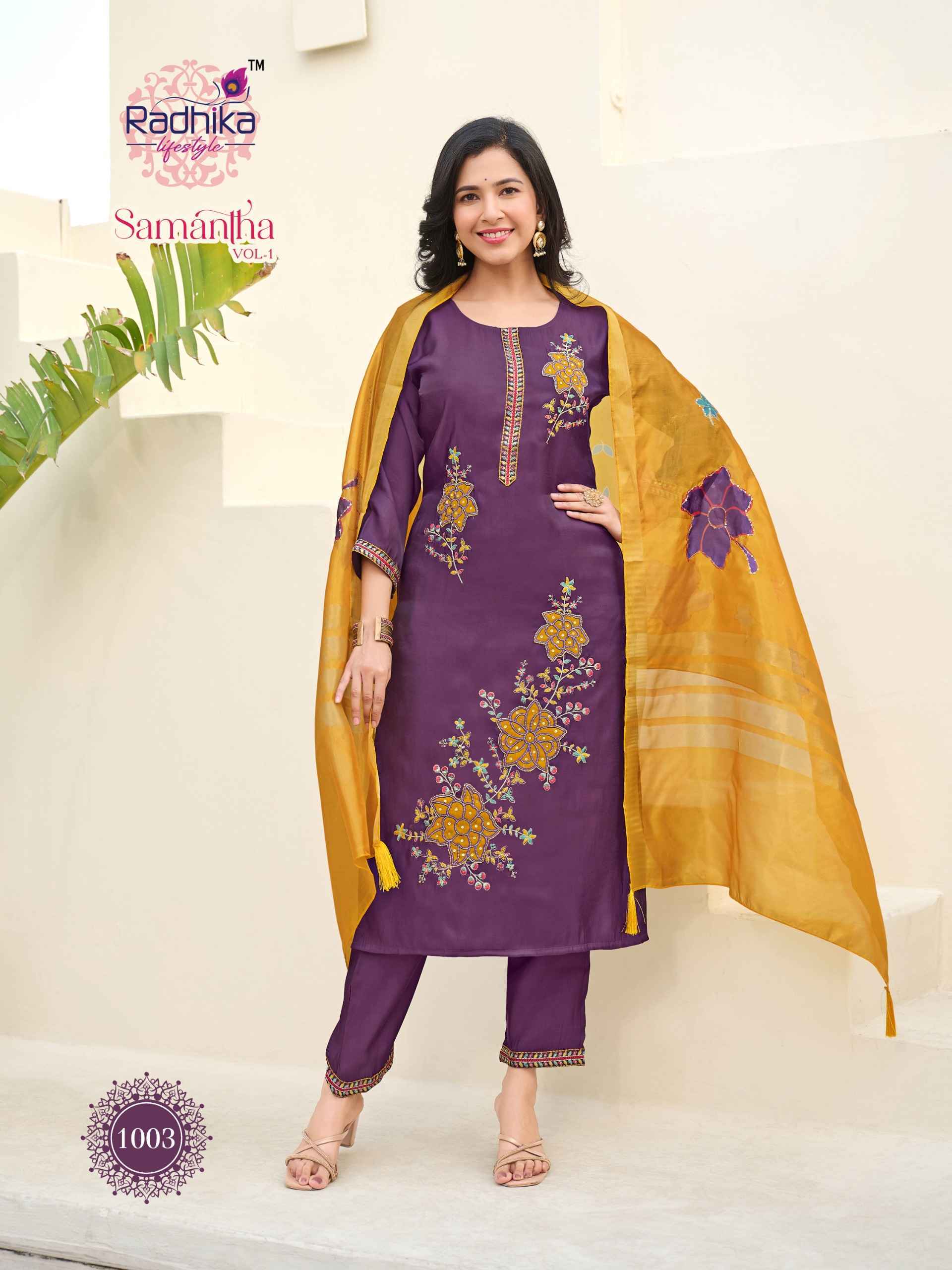 Radhika Lifestyle Samantha Vol 1 Roman Glass Kurti Combo Collection ( 6 Pcs Catalog )