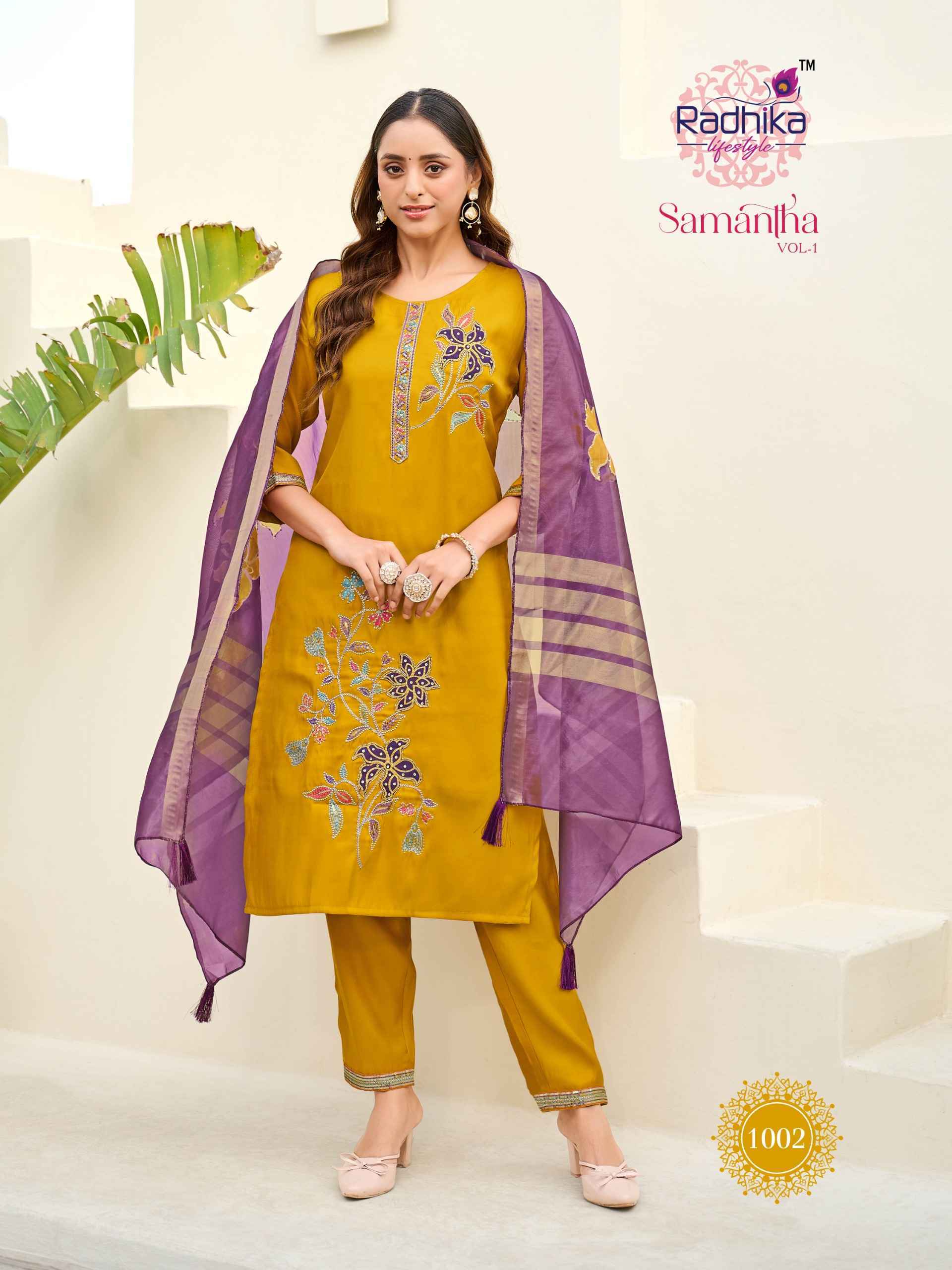 Radhika Lifestyle Samantha Vol 1 Roman Glass Kurti Combo Collection ( 6 Pcs Catalog )
