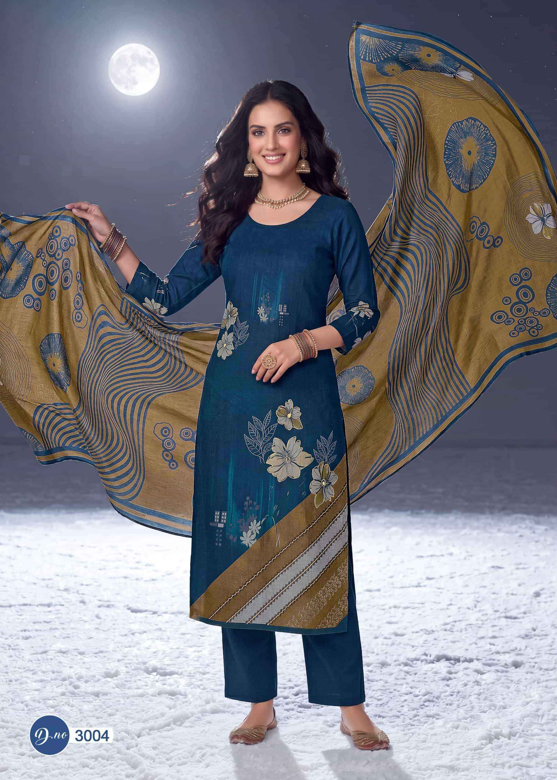 Rahi Fab Rising Gold Vol 3 Pure Cotton Dress Material Surat Textile Market ( 8 Pcs Catalogue )