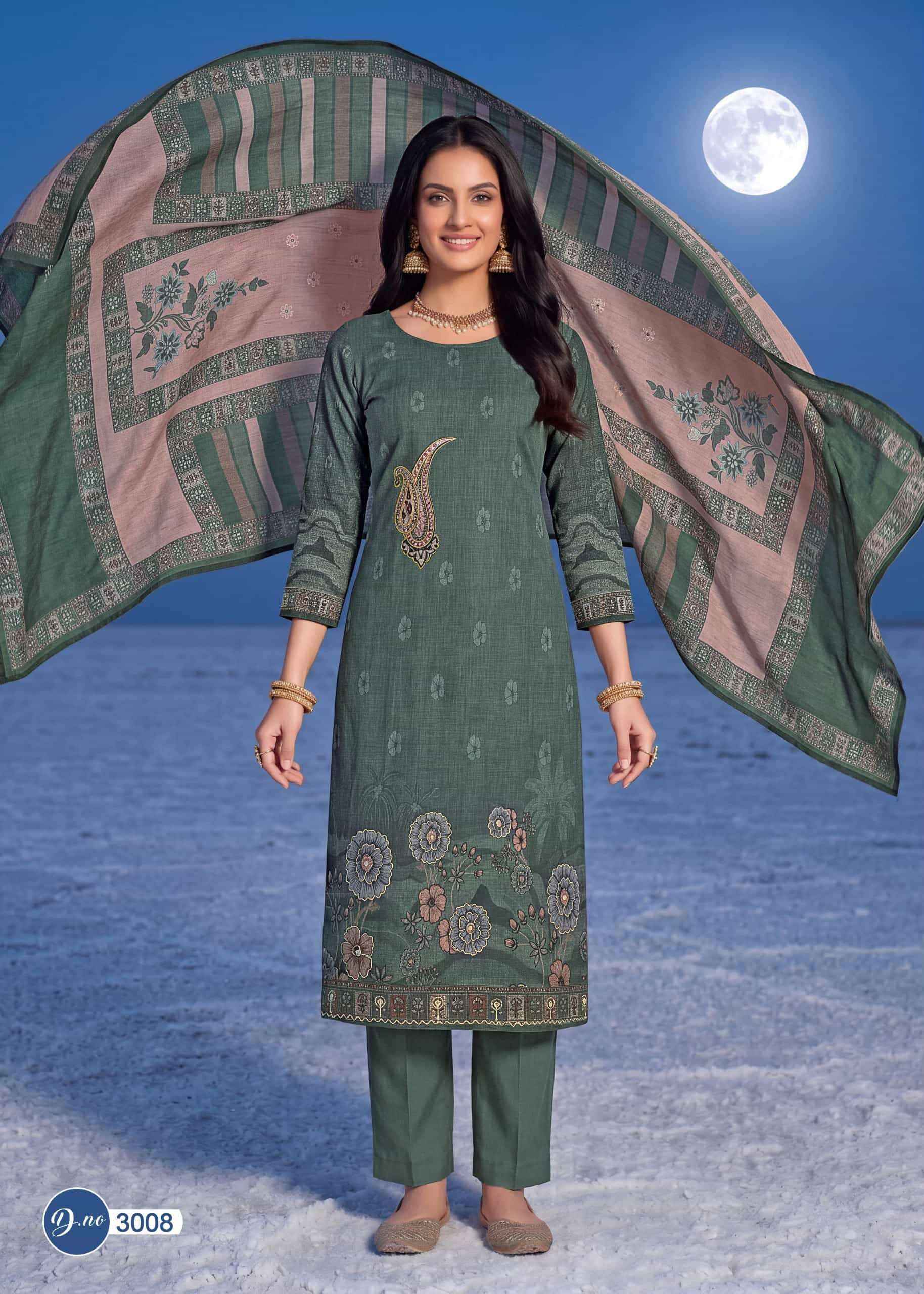 Rahi Fab Rising Gold Vol 3 Pure Cotton Dress Material Surat Textile Market ( 8 Pcs Catalogue )