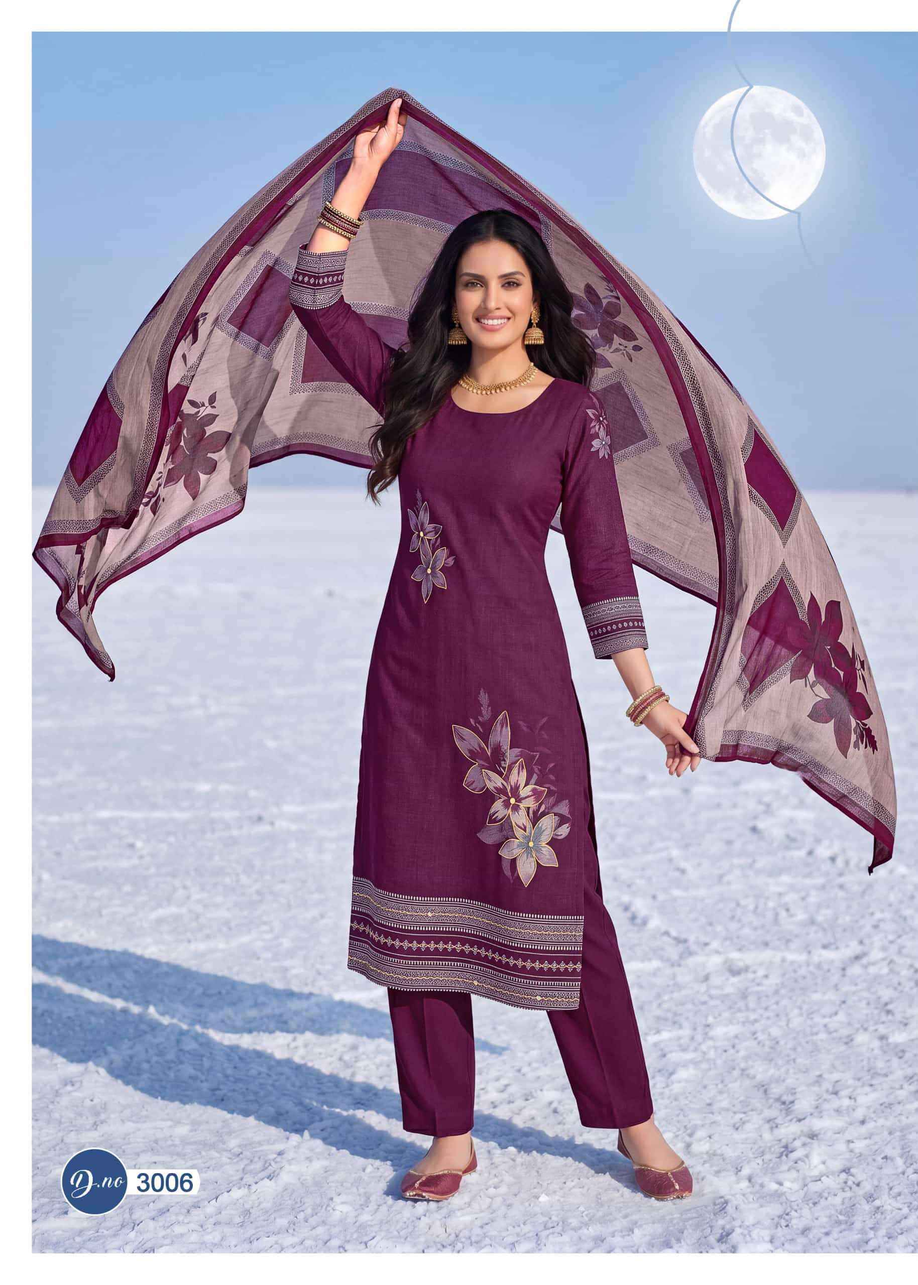 Rahi Fab Rising Gold Vol 3 Pure Cotton Dress Material Surat Textile Market ( 8 Pcs Catalogue )
