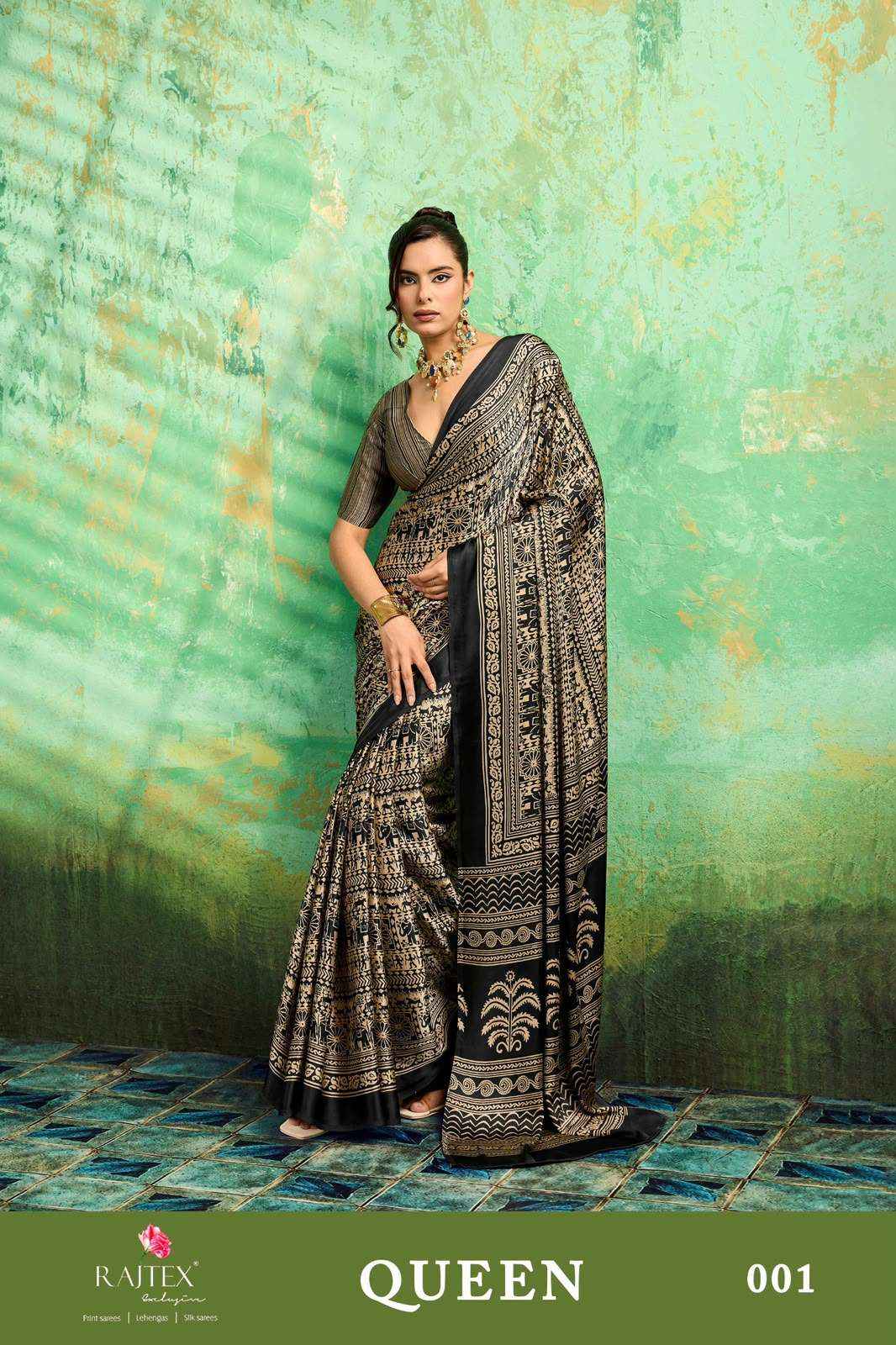 Rajtex Queen Latest Modal Satin Saree Colltection _ Surat Wholesale Market Price ( 4 Pcs Catalog )