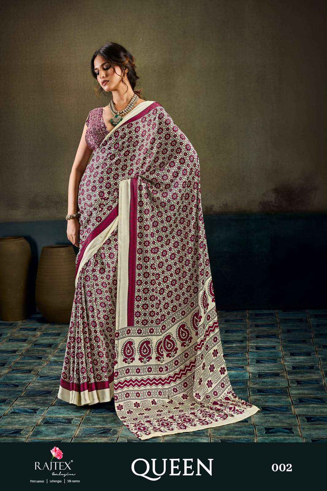 Rajtex Queen Latest Modal Satin Saree Colltection _ Surat Wholesale Market Price ( 4 Pcs Catalog )