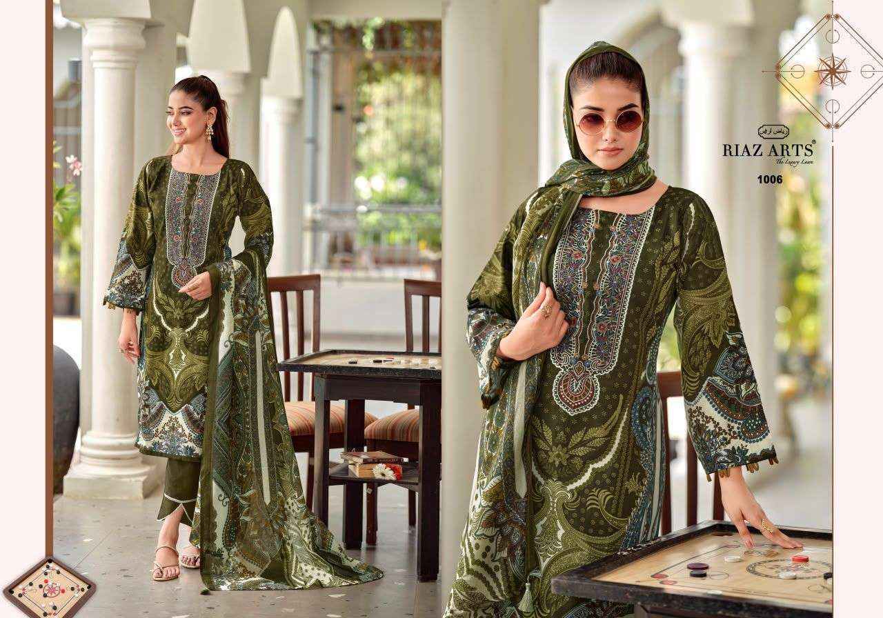 Riaz Arts Nayra Vol-42 Cotton Dress Material, Surat Wholesale Market (8 pcs Catalogue)