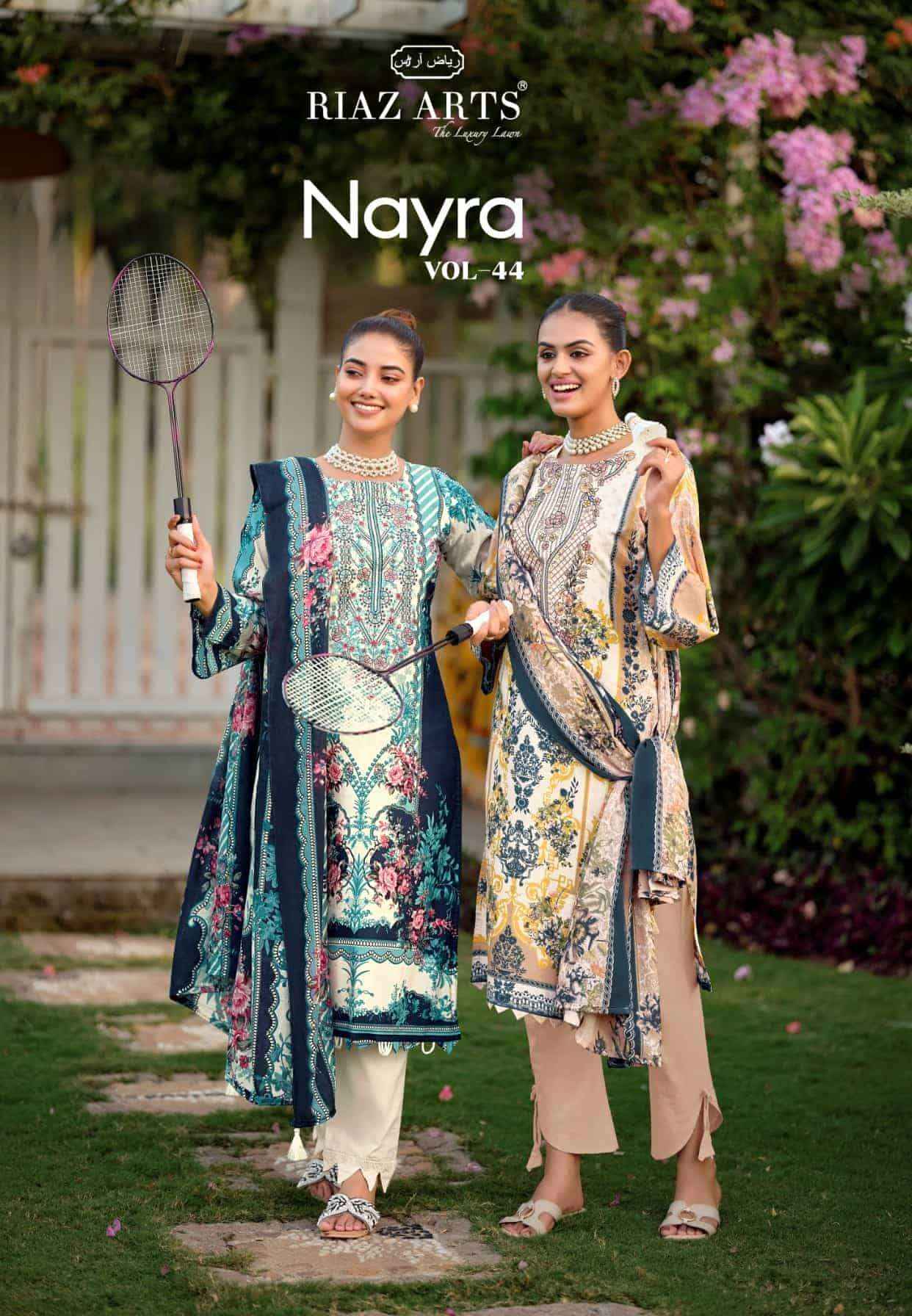 Riaz Arts Nayra Vol 44 Pure Cotton Pakistani Dress Material Wholesale Catalogue ( 8 Pcs Catalogue )