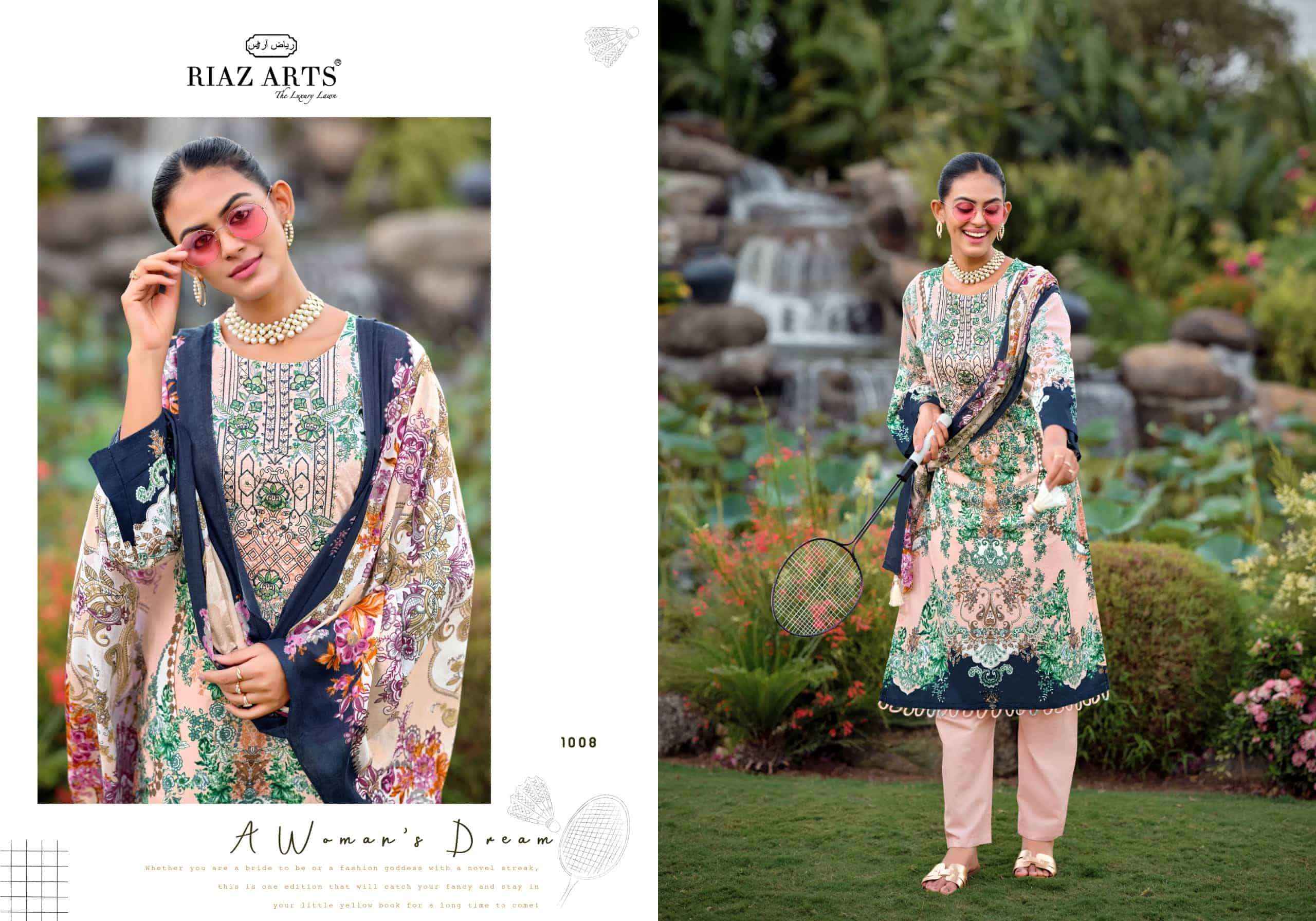 Riaz Arts Nayra Vol 44 Pure Cotton Pakistani Dress Material Wholesale Catalogue ( 8 Pcs Catalogue )