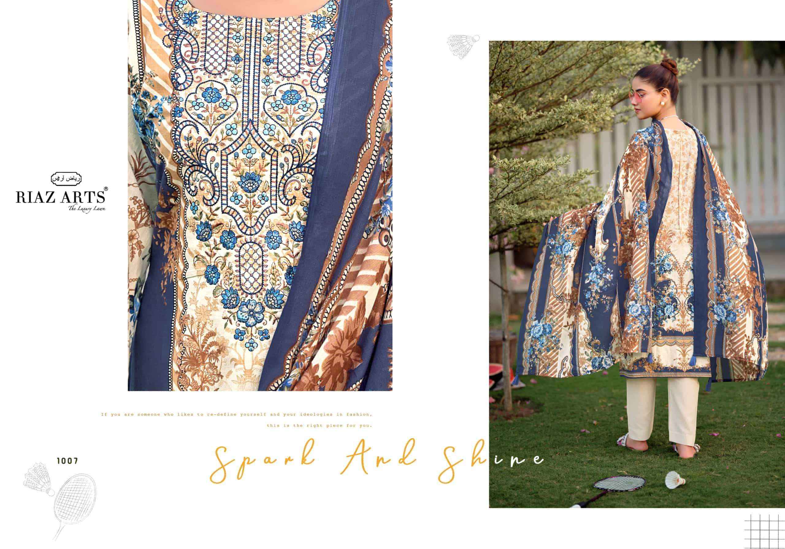 Riaz Arts Nayra Vol 44 Pure Cotton Pakistani Dress Material Wholesale Catalogue ( 8 Pcs Catalogue )