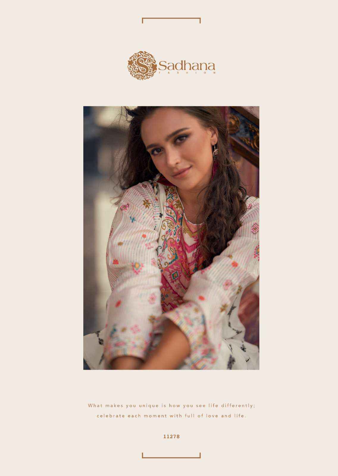 Sadhana Himani Pure Muslin Silk Ladies Salwar Suit _ Surat Wholesale Texteli Market Price ( 6 Pcs Catalog )