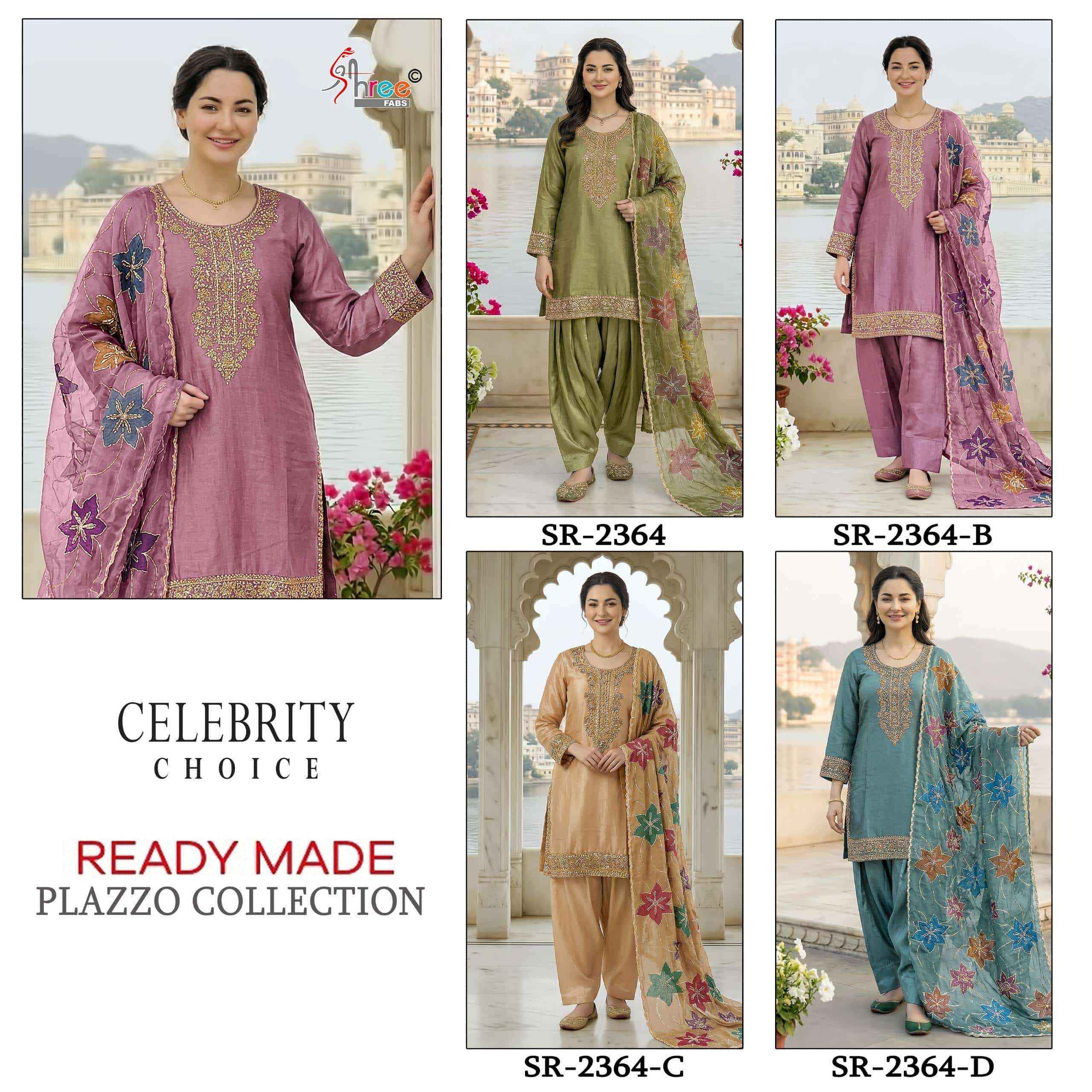 Shree Fabs Sr 2364 Abcd Partywear Pakistani Dress Readymade Suit _ Surat Wholesale Market Price ( 4 Pcs Catalog )