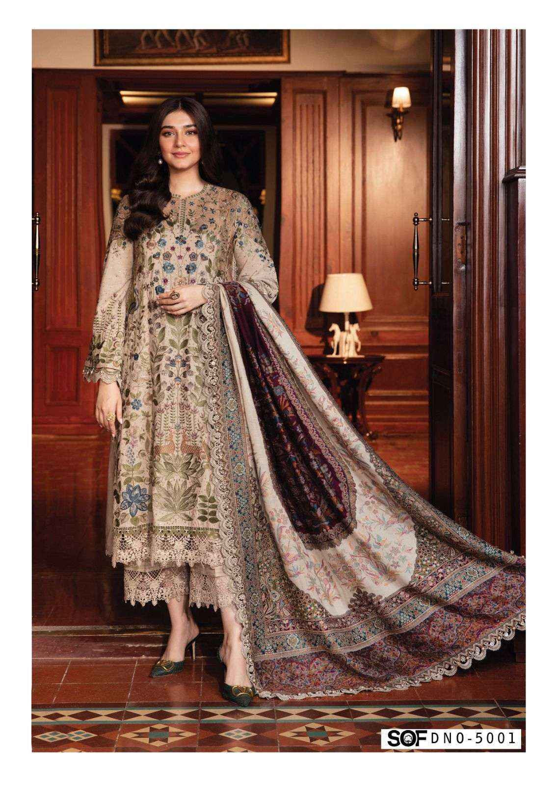 Shree Om Fab Asim Jofa Vol 5 Cotton Salwar Kameez _ Surat Wholesale Market Rate ( 6 Pcs Catalog )