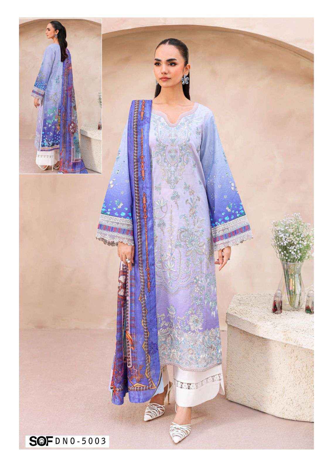 Shree Om Fab Asim Jofa Vol 5 Cotton Salwar Kameez _ Surat Wholesale Market Rate ( 6 Pcs Catalog )