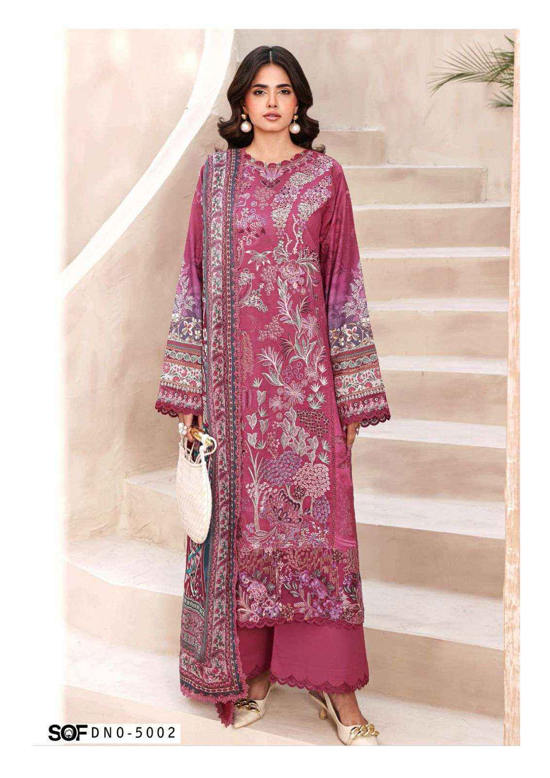 Shree Om Fab Asim Jofa Vol 5 Cotton Salwar Kameez _ Surat Wholesale Market Rate ( 6 Pcs Catalog )