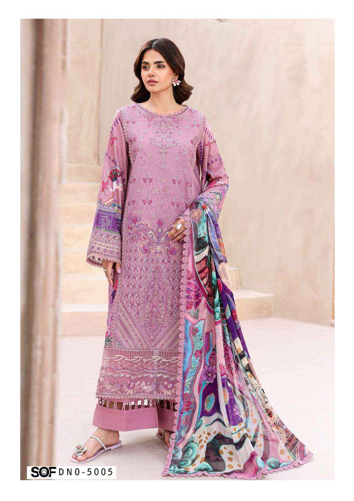Shree Om Fab Asim Jofa Vol 5 Cotton Salwar Kameez _ Surat Wholesale Market Rate ( 6 Pcs Catalog )