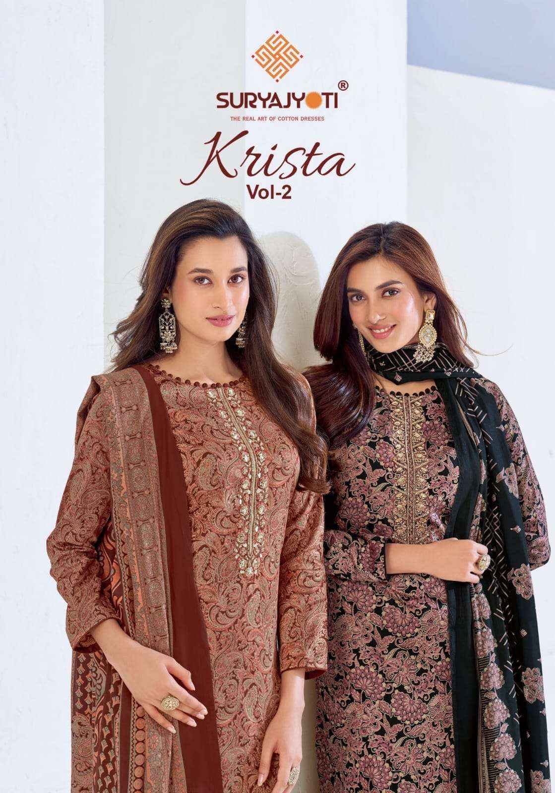 Suryajyoti Krista Vol 2 Jam Satin Salwar Kameez _ Surat Wholesale Market Price ( 6 Pcs Catalog )