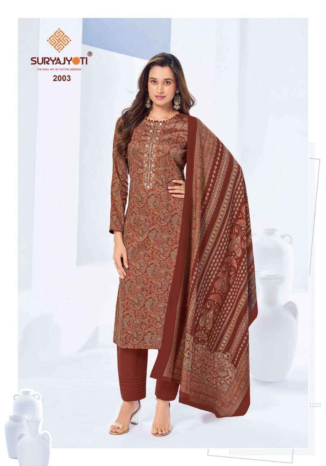 Suryajyoti Krista Vol 2 Jam Satin Salwar Kameez _ Surat Wholesale Market Price ( 6 Pcs Catalog )