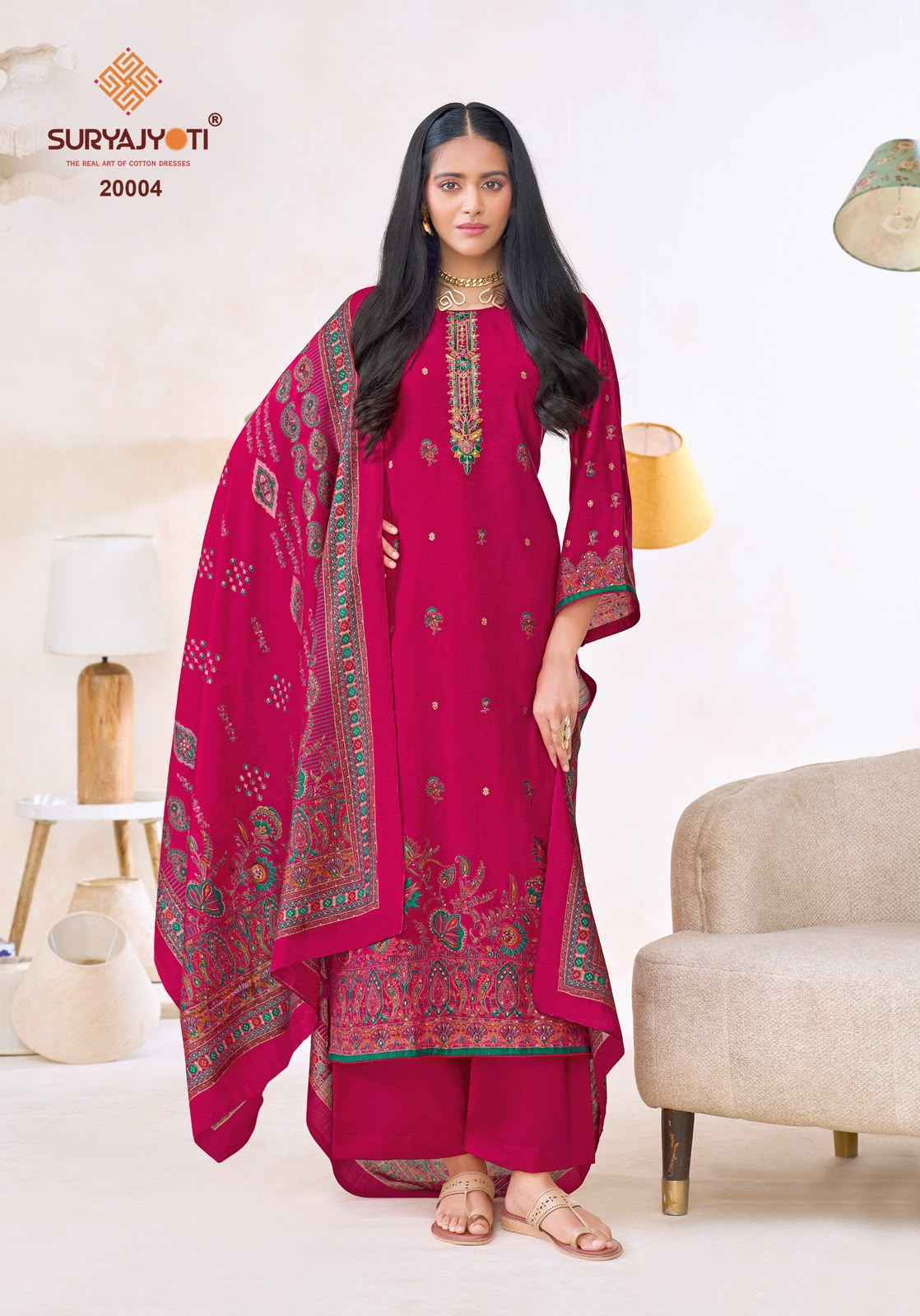Suryajyoti Pushpa Vol 20 Modal Silk Salwar Kameez _ Surat Wholesale Market Price ( 8 Pcs Catalog )