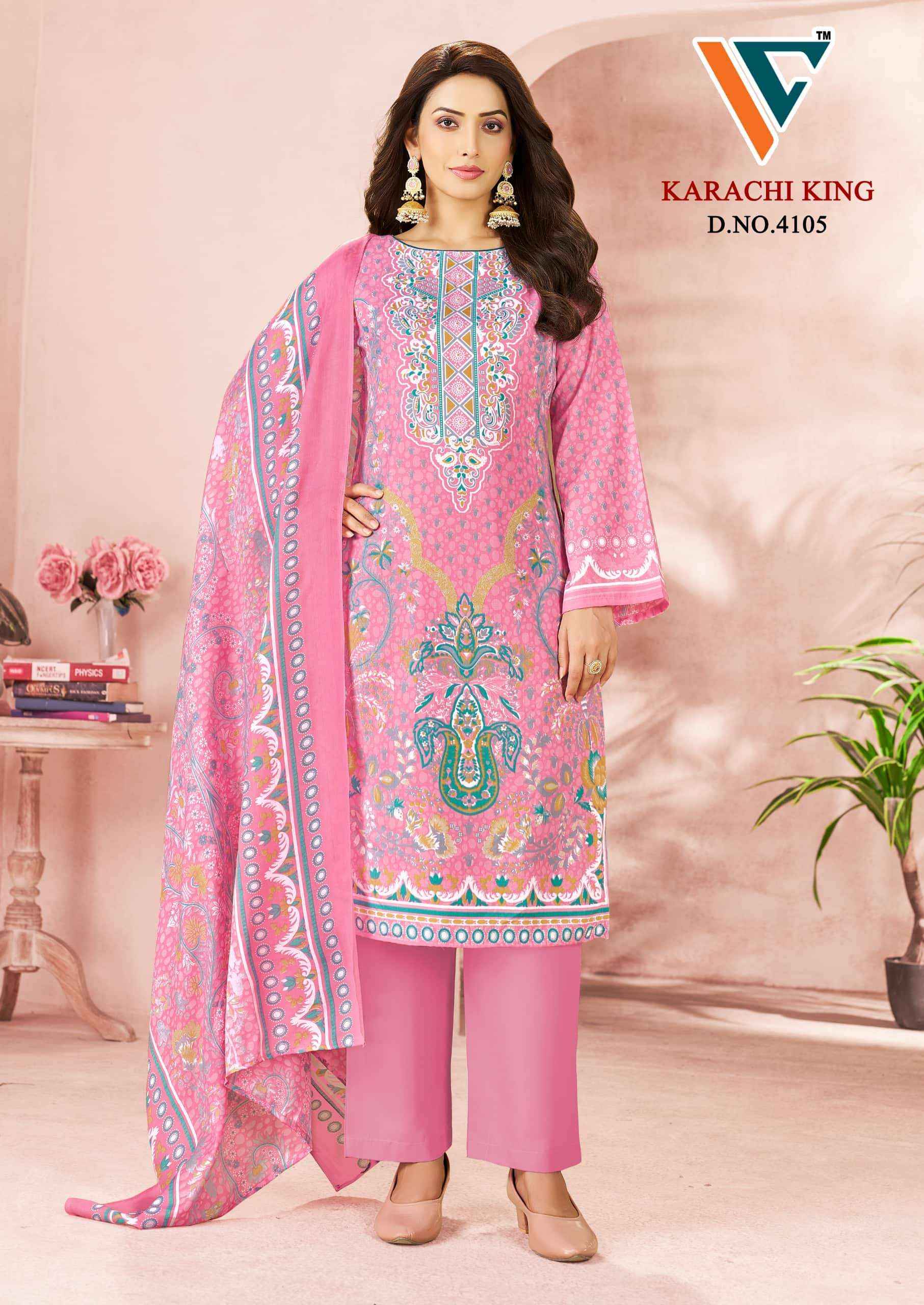 Vandana Fashion Karachi King Vol 41 Readymade Karachi Cotton Salwar Suit _ Surat Wholesale Market Price ( 8 Pcs Catalog )