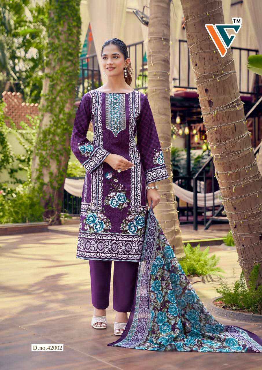 Vandana Fashion Karachi King Vol 42 Printed Cotton Salwar Suit _ Surat Wholesale Market Price ( 8 Pcs Catalog )