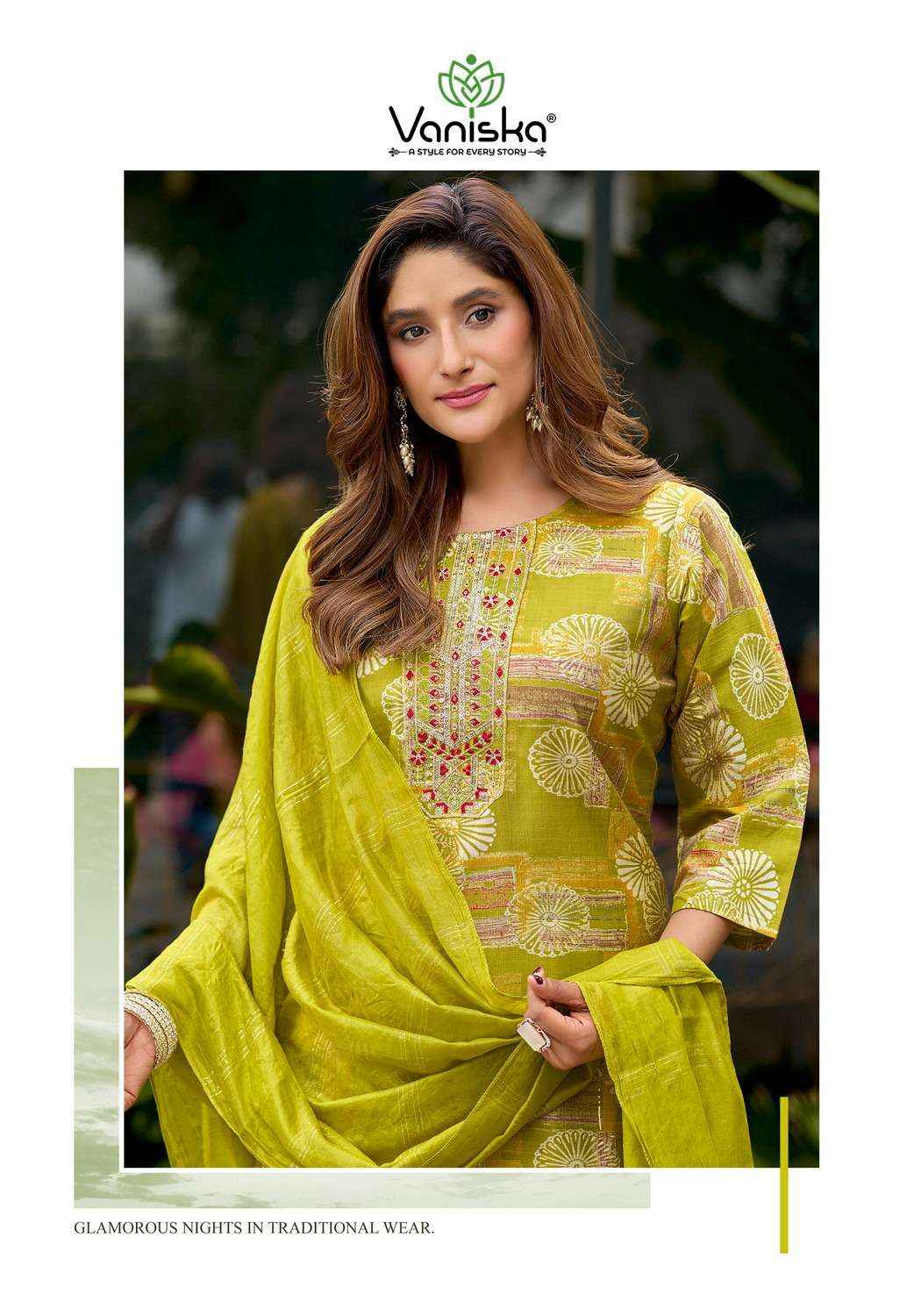 Vaniska Fiona Exclusive Kurti Bottom Dupatta Set _ Surat Wholesale Market Price ( 8 Pcs Catalog )