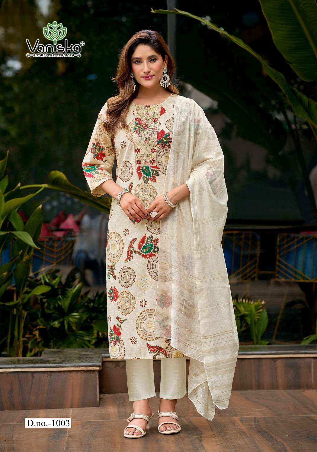 Vaniska Fiona Exclusive Kurti Bottom Dupatta Set _ Surat Wholesale Market Price ( 8 Pcs Catalog )