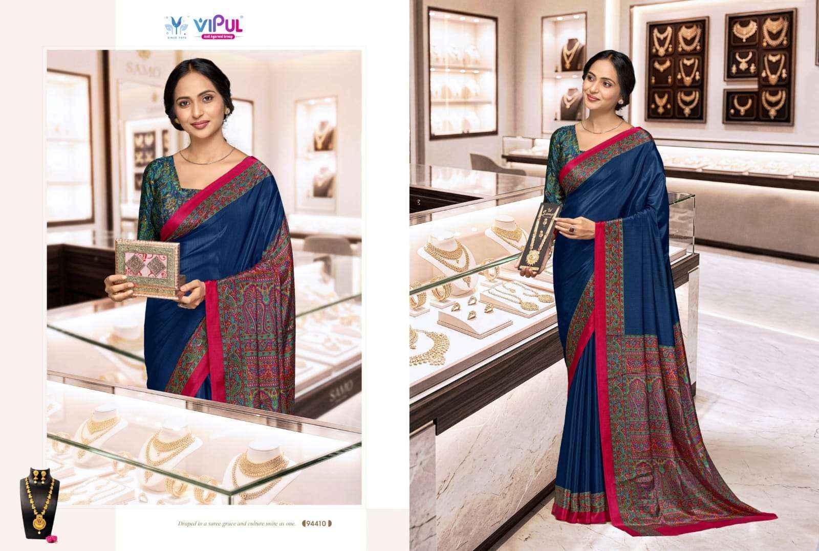 Vipul Saree Smart Silk Vol 7 94401 To 94412 Premium Saree _ Surat Wholesale Price ( 12 Pcs Catalog )