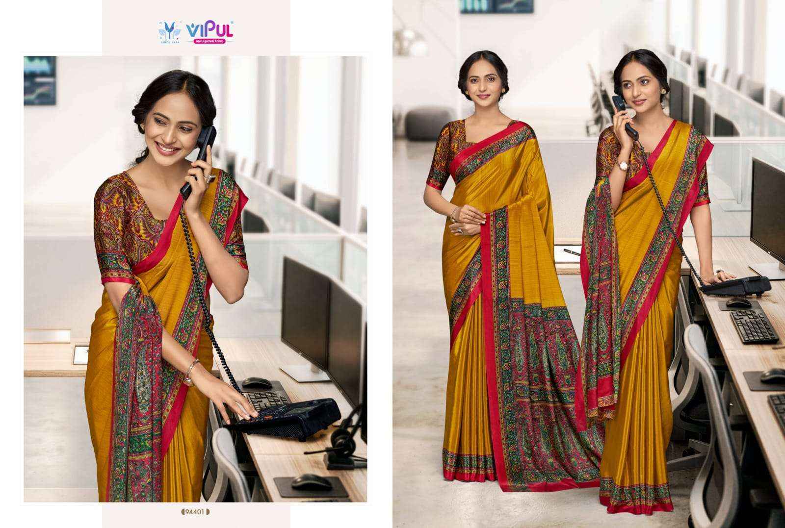 Vipul Saree Smart Silk Vol 7 94401 To 94412 Premium Saree _ Surat Wholesale Price ( 12 Pcs Catalog )