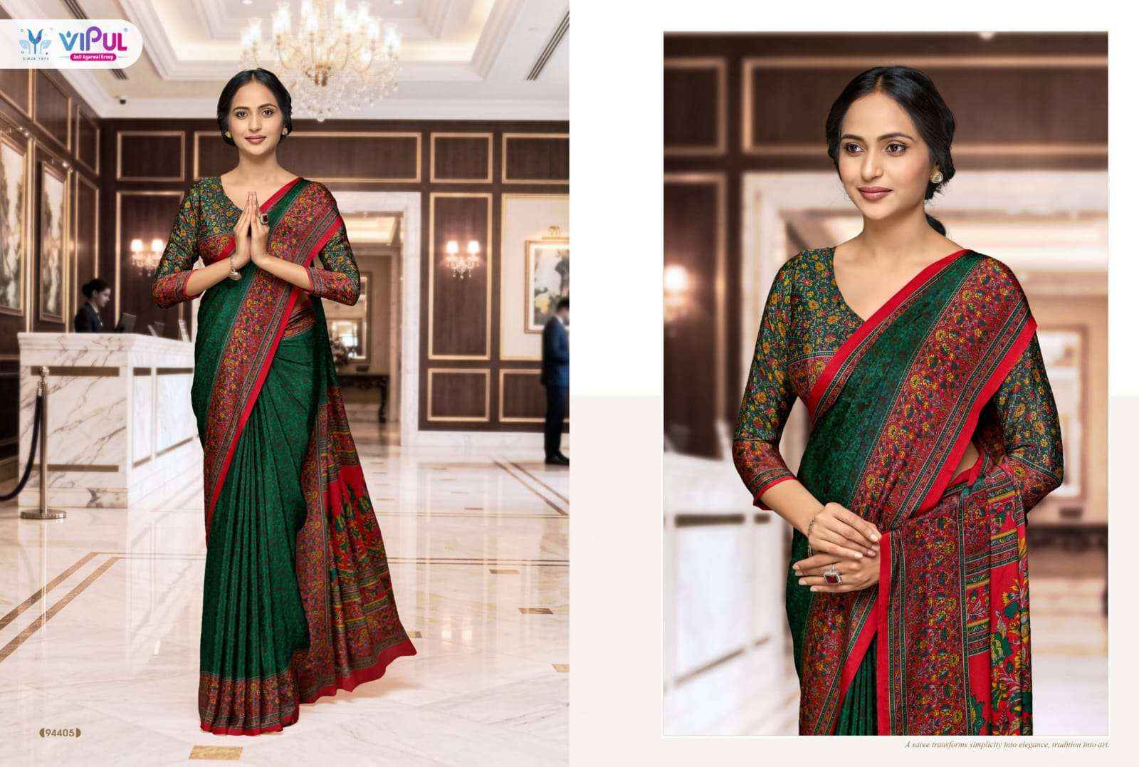 Vipul Saree Smart Silk Vol 7 94401 To 94412 Premium Saree _ Surat Wholesale Price ( 12 Pcs Catalog )