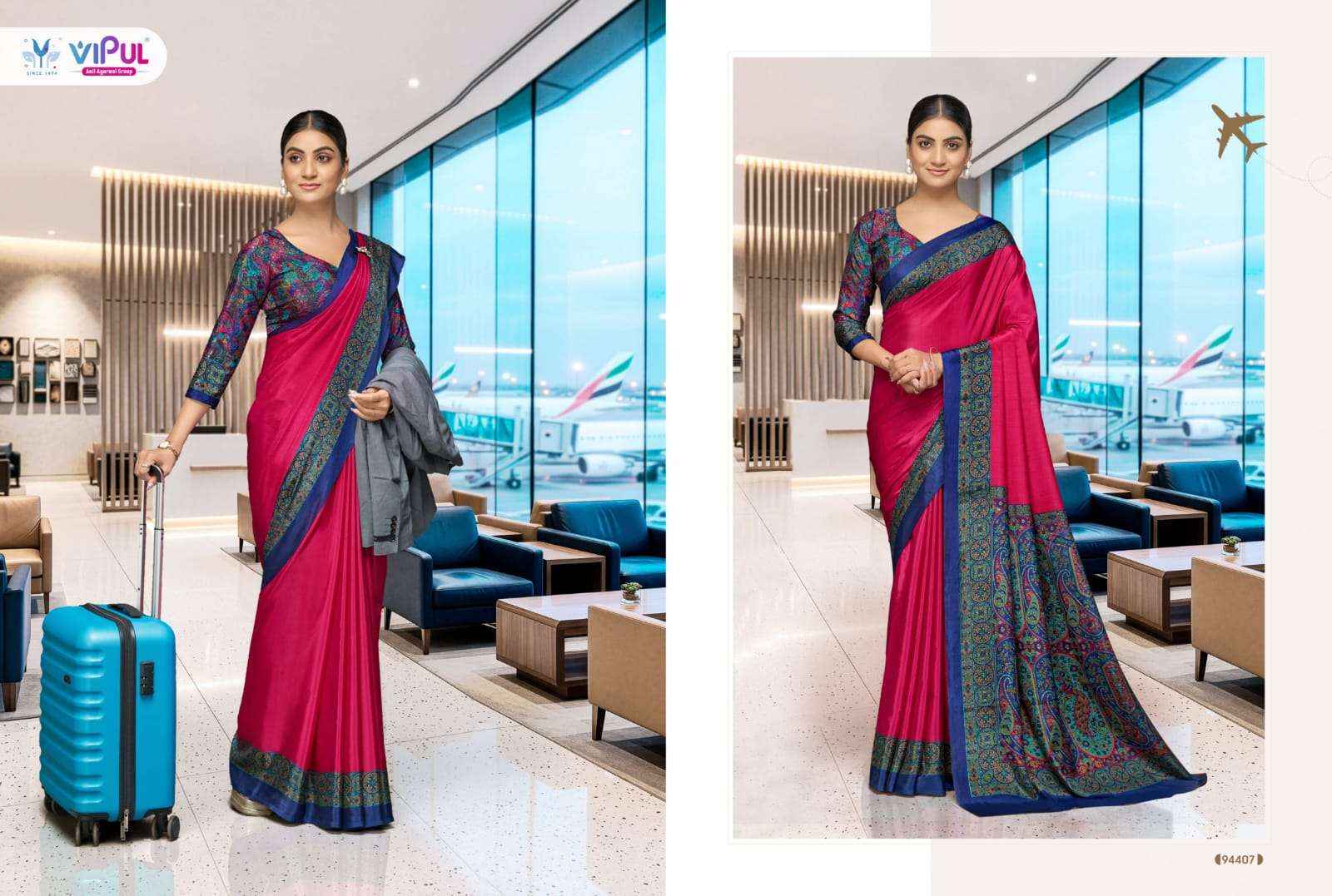 Vipul Saree Smart Silk Vol 7 94401 To 94412 Premium Saree _ Surat Wholesale Price ( 12 Pcs Catalog )