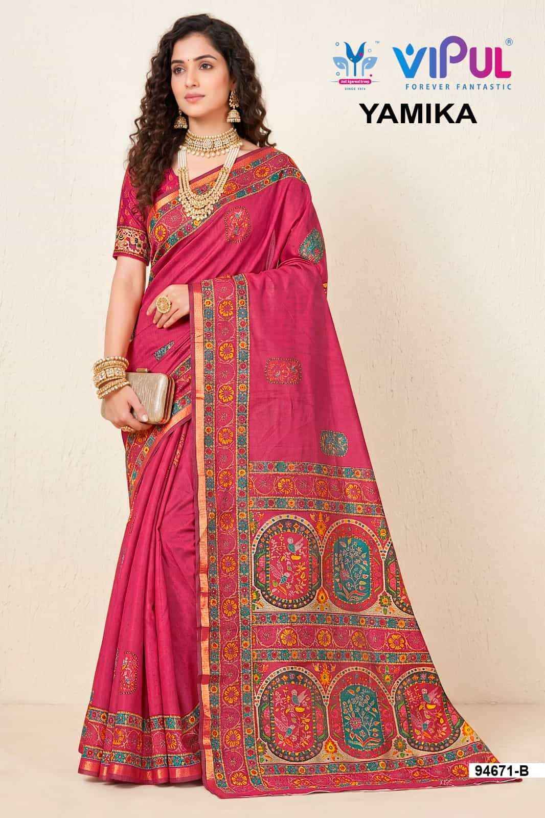 Vipul Saree Yamika Cotton Saree Set _ Surat Wholesale Market Price ( 14 Pcs Catalog )