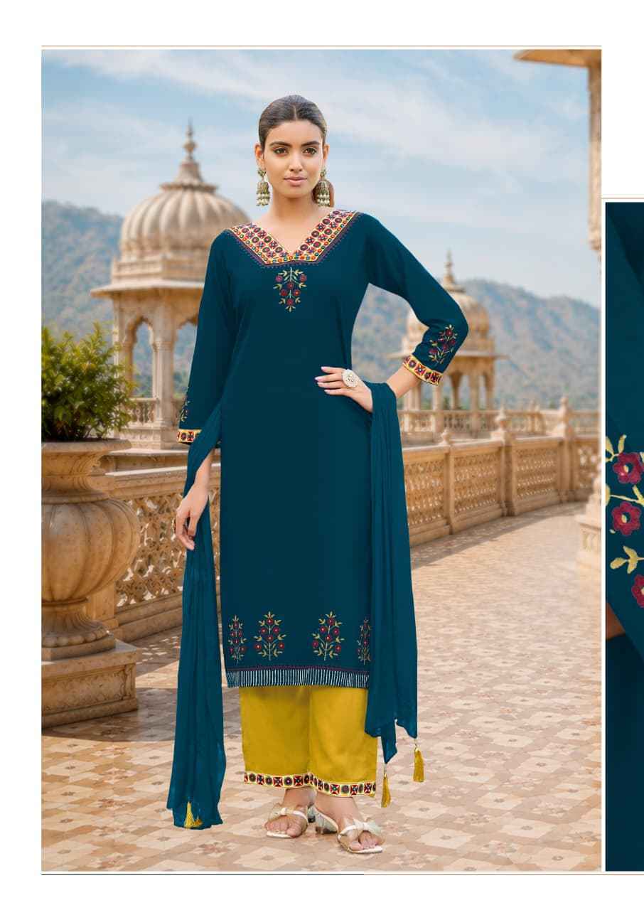 Woodee Noor Rayon Kurti Combo Set _ Surat Wholesale Texteli Markrt Rate ( 6 Pcs Catalog )