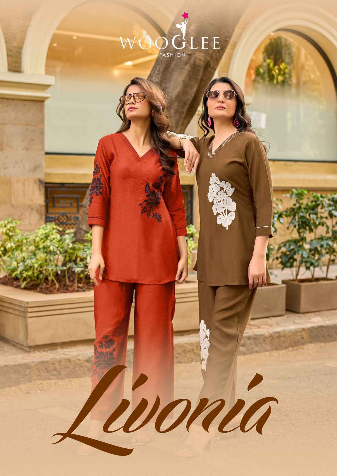 Wooglee Livonia Viscose Weaving Co ord Set Wholesale Price ( 5 pcs Catalogue )