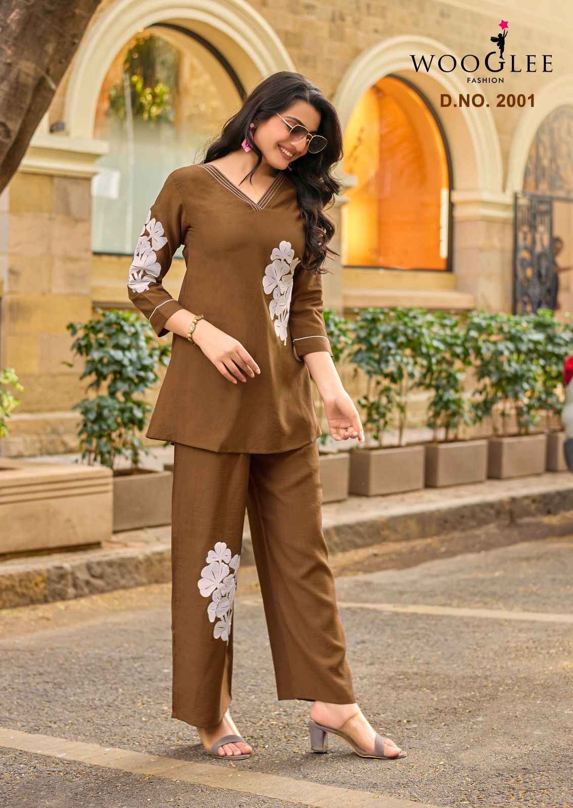 Wooglee Livonia Viscose Weaving Co ord Set Wholesale Price ( 5 pcs Catalogue )