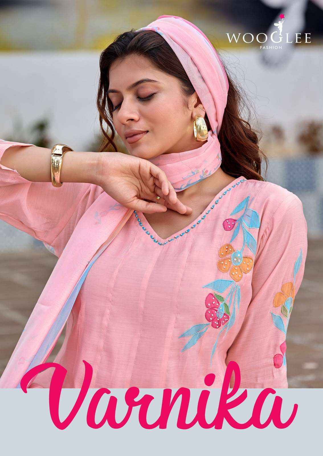 Wooglee Varnika Chanderi Silk Kurti Combo Wholesale Surat ( 4 pcs Catalogue )