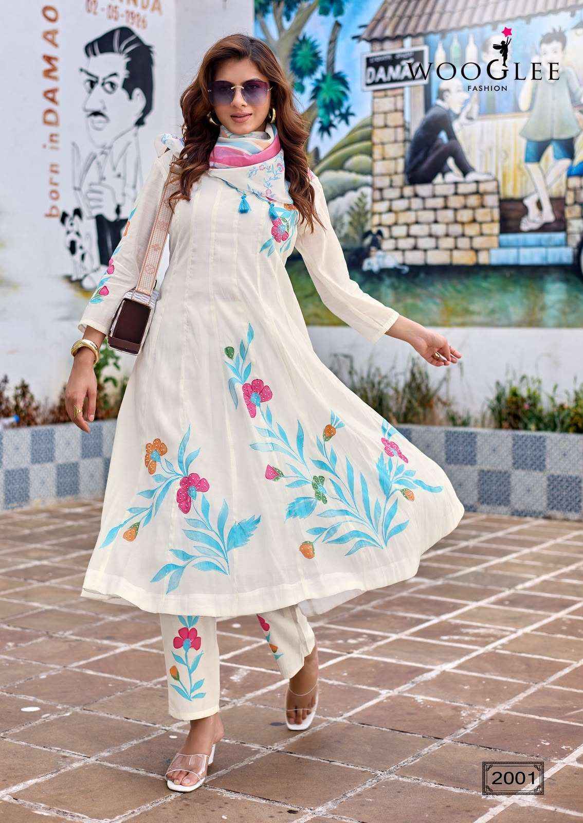 Wooglee Varnika Chanderi Silk Kurti Combo Wholesale Surat ( 4 pcs Catalogue )