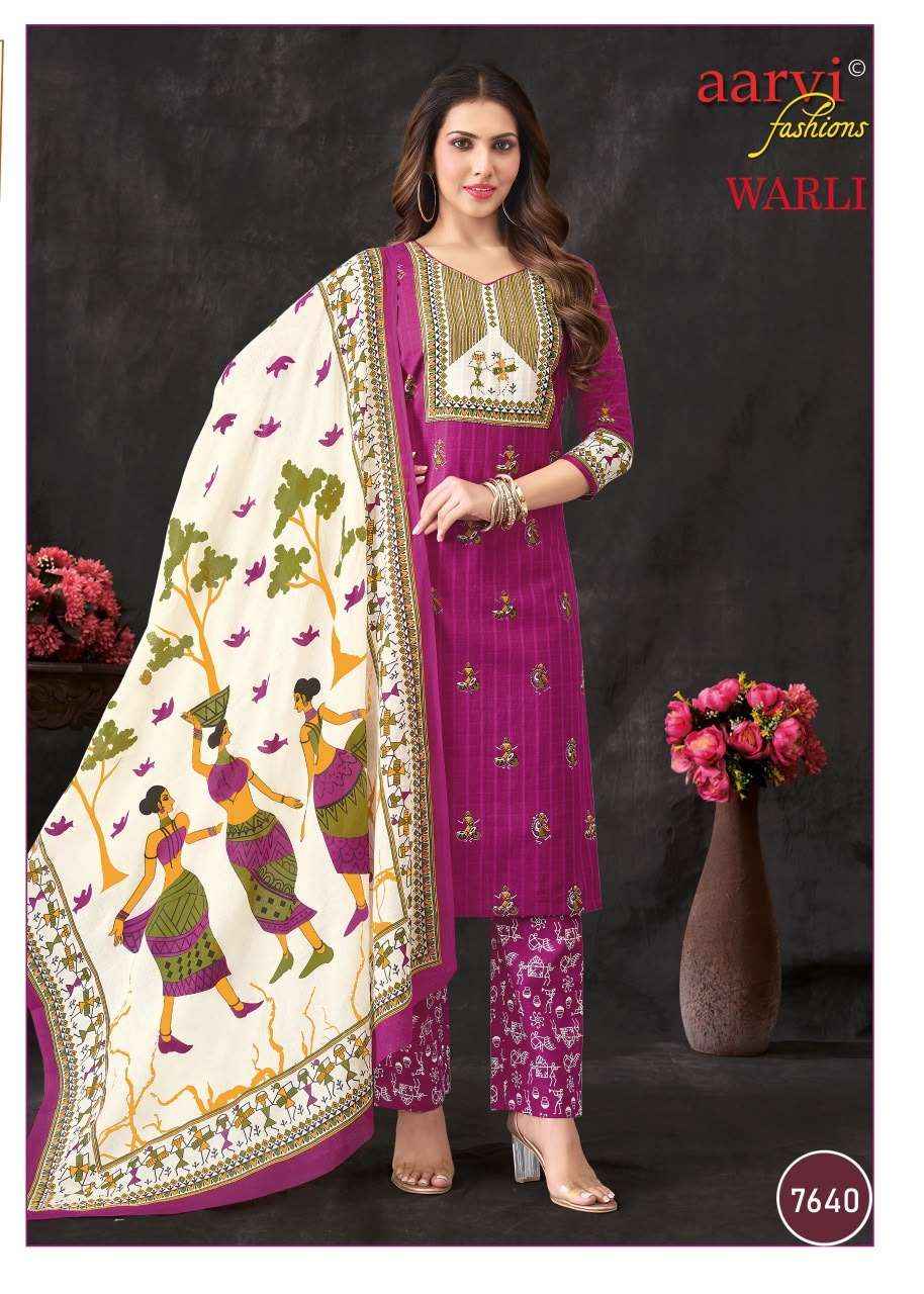 Aarvi Fashion Warli Vol 1 - Wholesale Pure Cotton Readymade Suits ( 6 Pcs Catalog )
