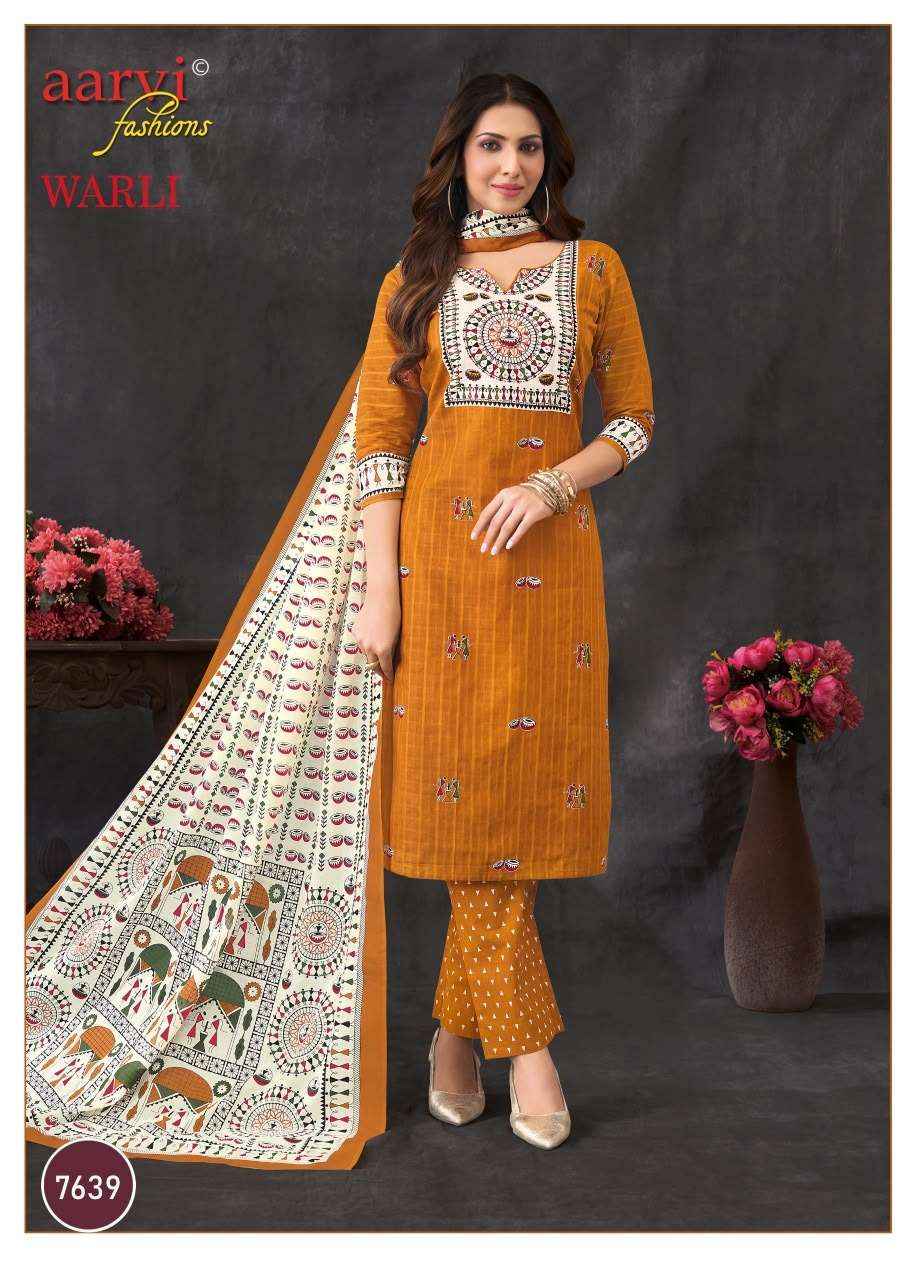 Aarvi Fashion Warli Vol 1 - Wholesale Pure Cotton Readymade Suits ( 6 Pcs Catalog )