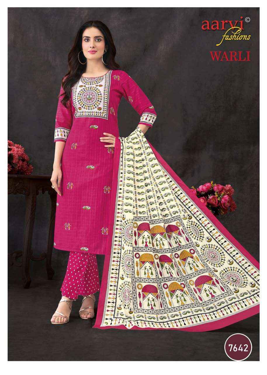 Aarvi Fashion Warli Vol 1 - Wholesale Pure Cotton Readymade Suits ( 6 Pcs Catalog )