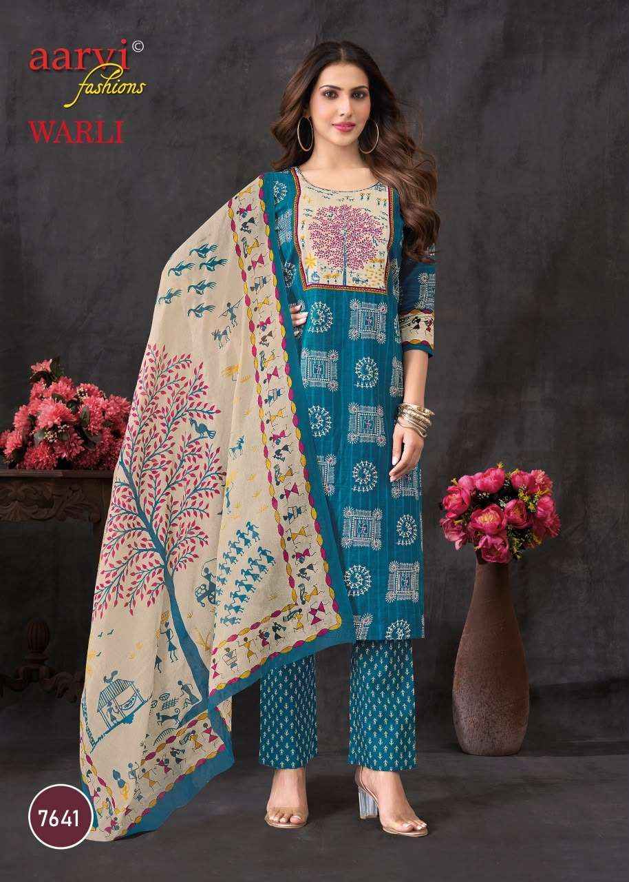 Aarvi Fashion Warli Vol 1 - Wholesale Pure Cotton Readymade Suits ( 6 Pcs Catalog )
