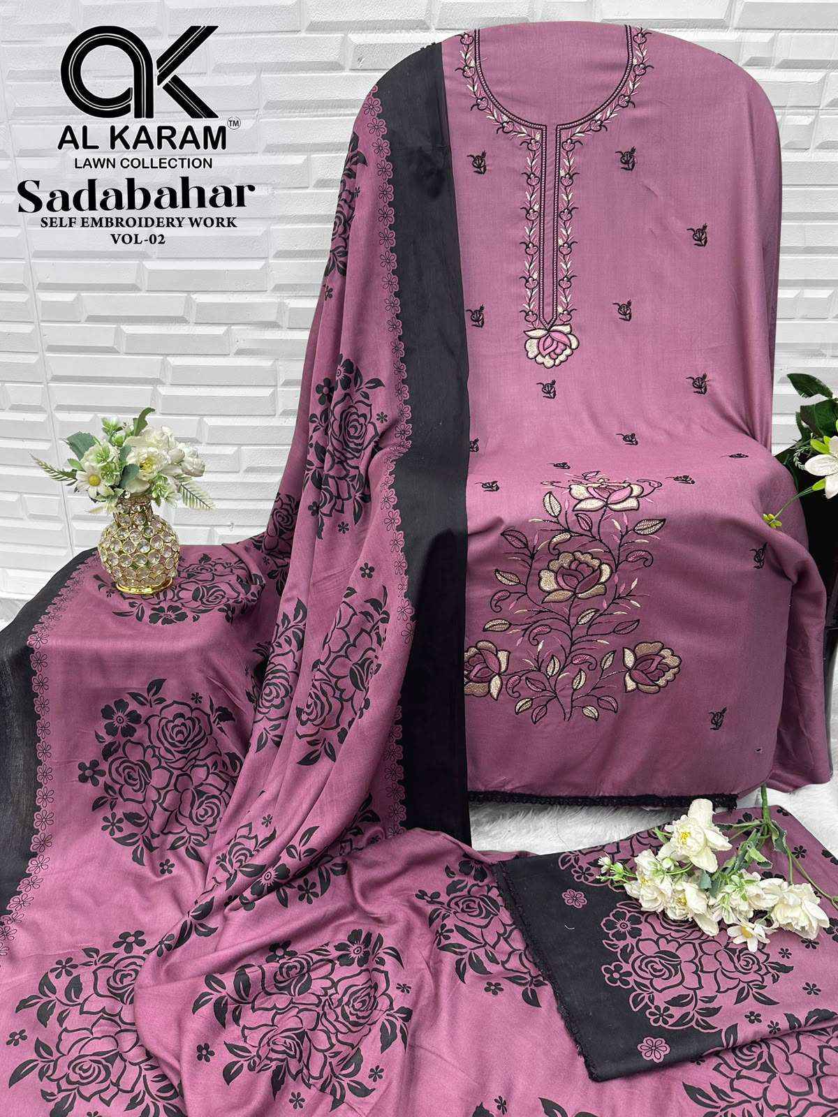 Al Karam Sadabahar Vol 2 Rayon Dress Material - Wholesale Catalog Surat ( 5 Pcs Catalog )