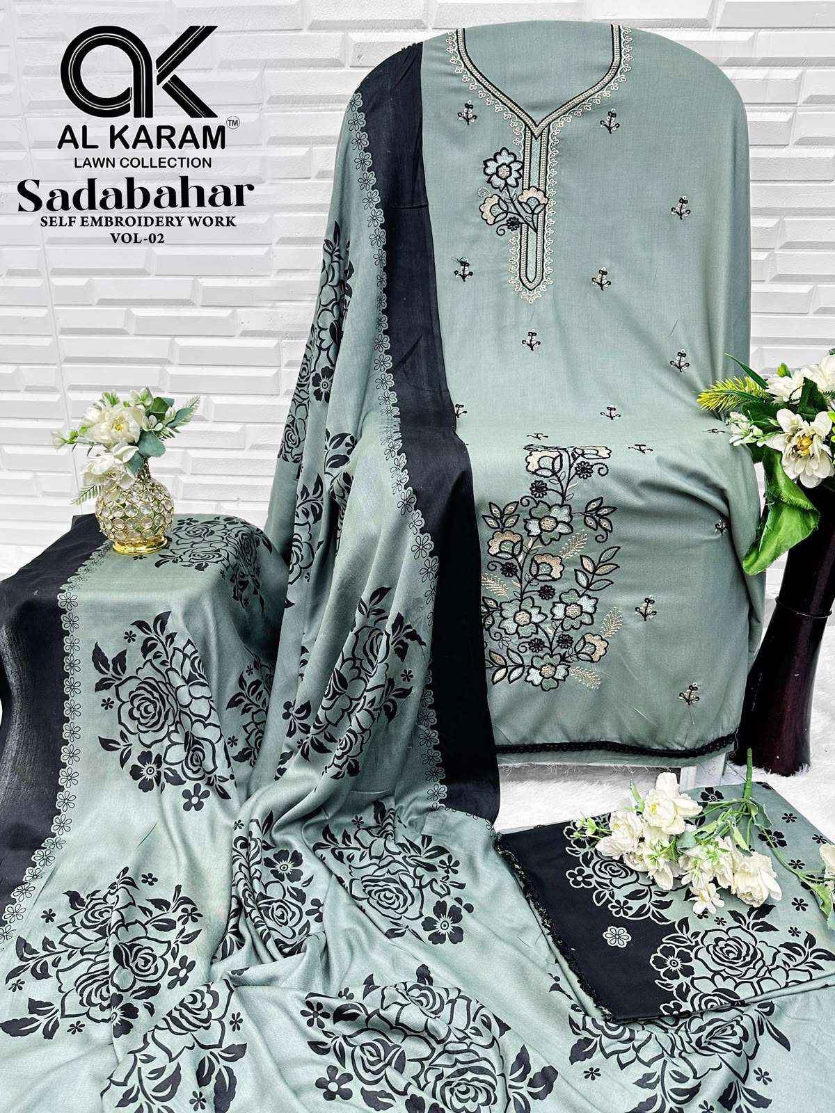 Al Karam Sadabahar Vol 2 Rayon Dress Material - Wholesale Catalog Surat ( 5 Pcs Catalog )