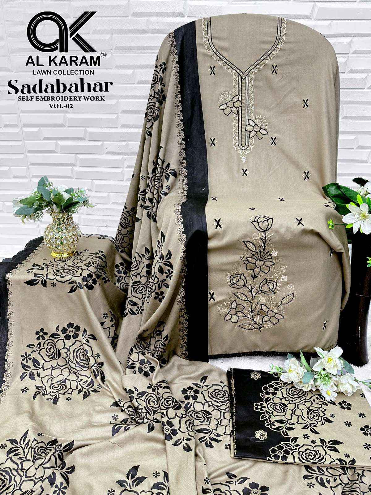 Al Karam Sadabahar Vol 2 Rayon Dress Material - Wholesale Catalog Surat ( 5 Pcs Catalog )