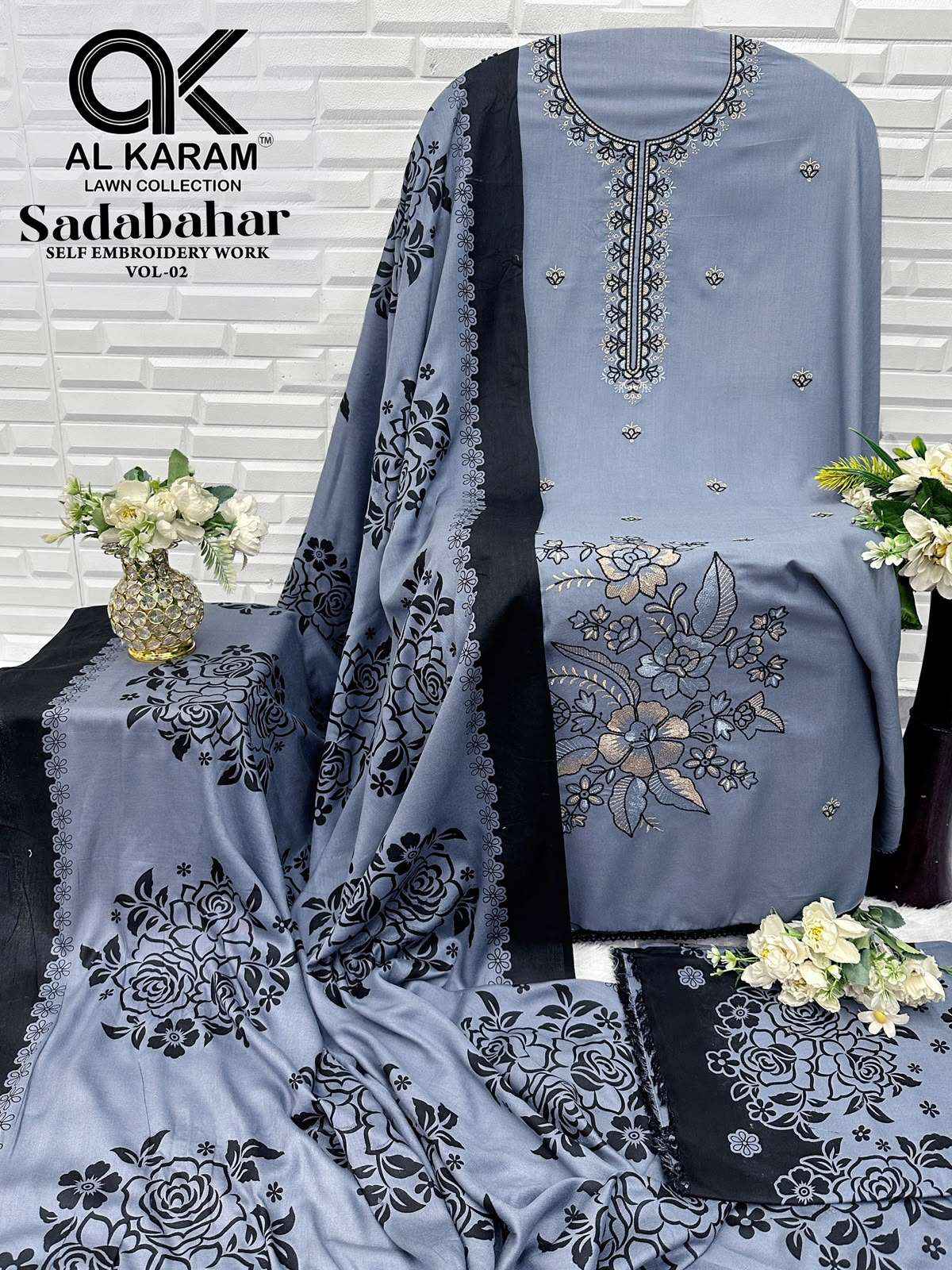 Al Karam Sadabahar Vol 2 Rayon Dress Material - Wholesale Catalog Surat ( 5 Pcs Catalog )