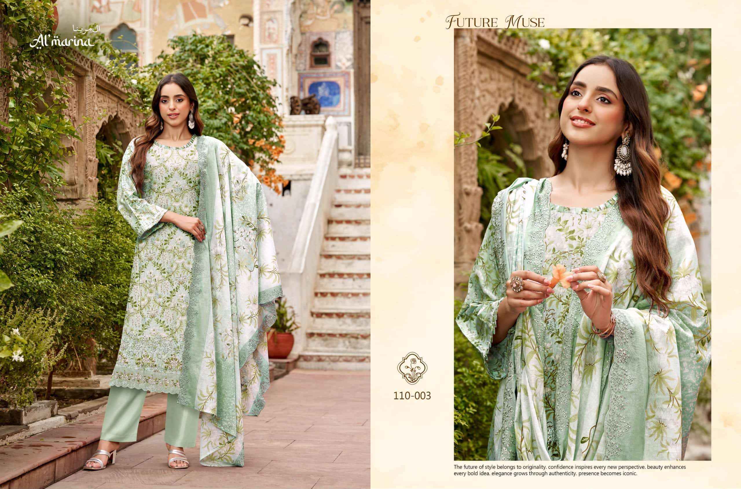 Al Marina Chikankari Vol 6 Premium Wear Cotton Salwar Kameez _ Surat Wholesale Market Price ( 6 Pcs Catalog )