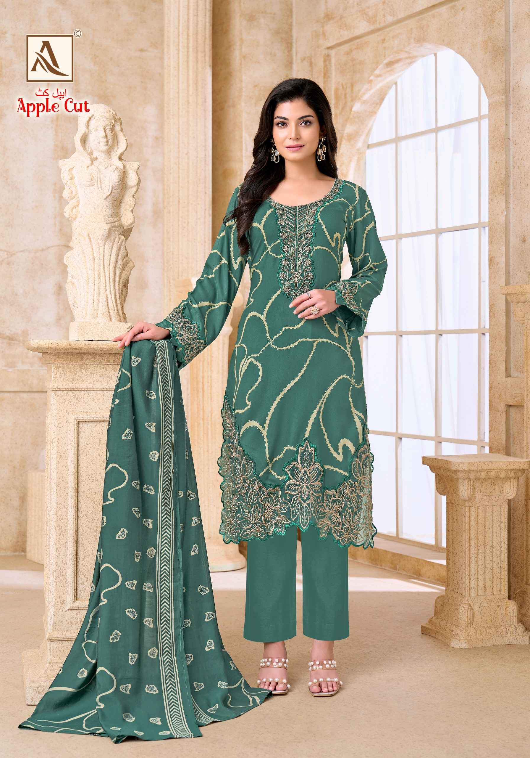 Alok Apple Cut - Viscose Reyon Dress Material - Surat Wholesale Market ( 6 pcs Catalog )