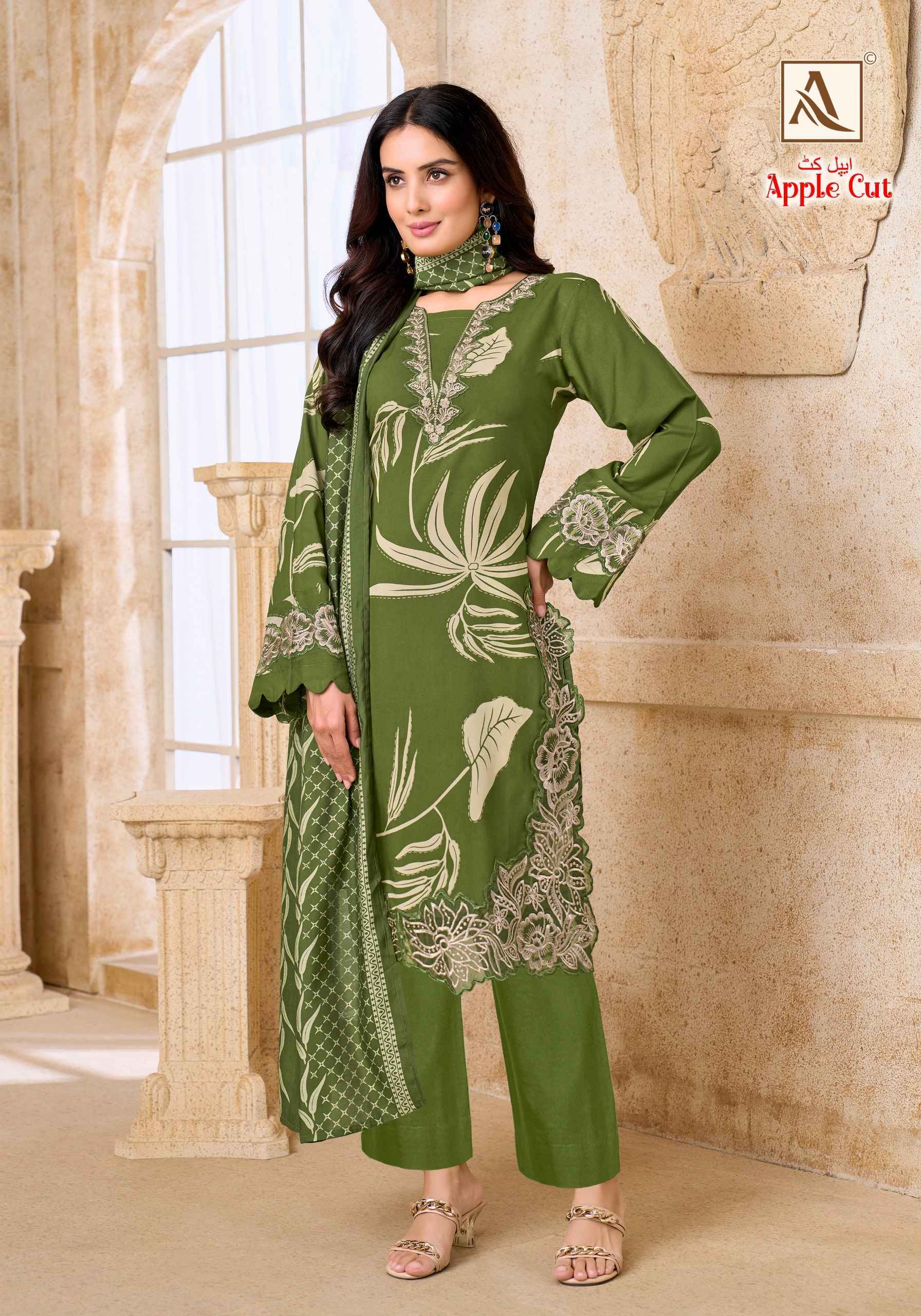Alok Apple Cut - Viscose Reyon Dress Material - Surat Wholesale Market ( 6 pcs Catalog )